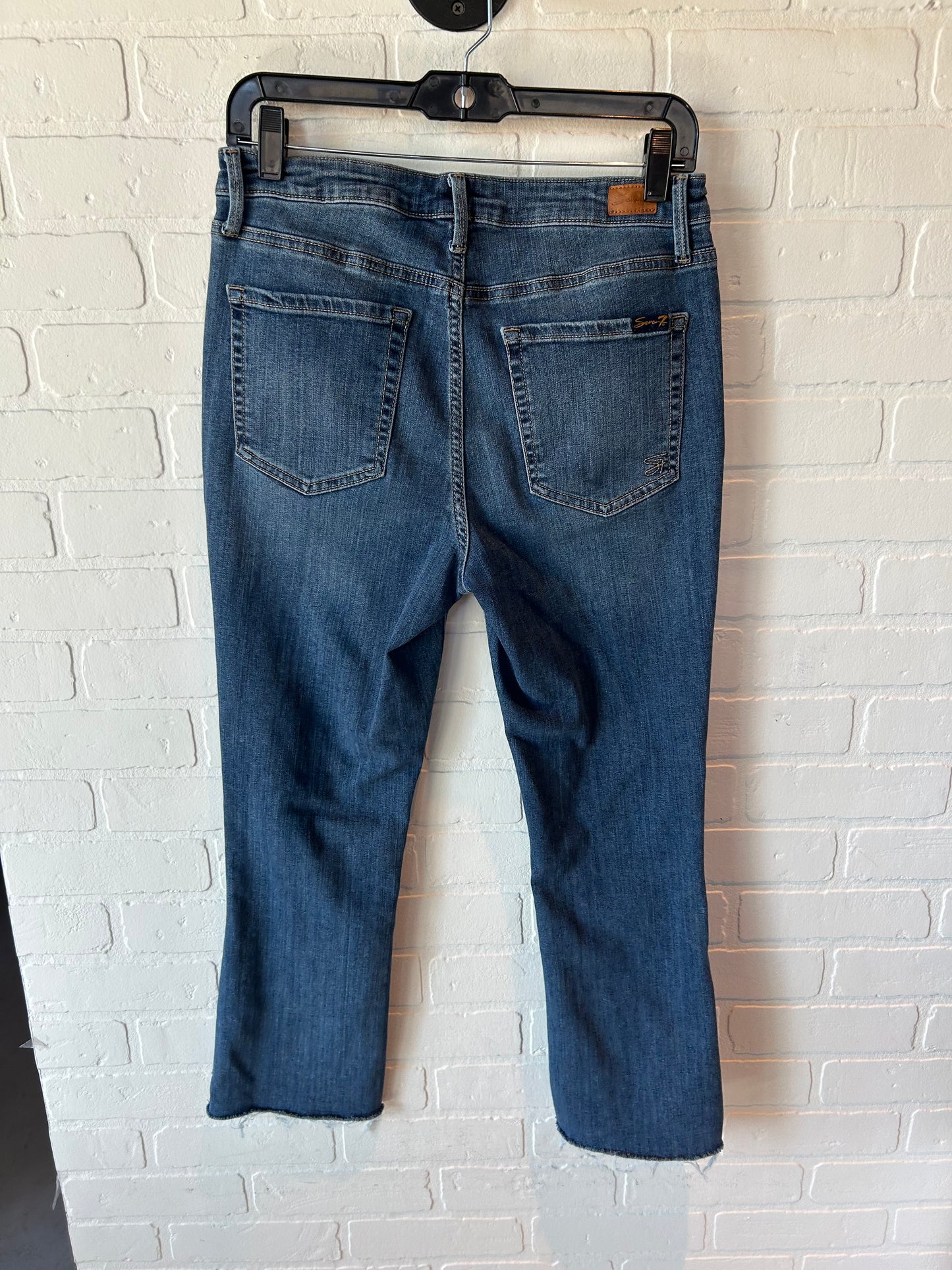 Jeans Straight By Seven 7 In Blue Denim, Size: 8