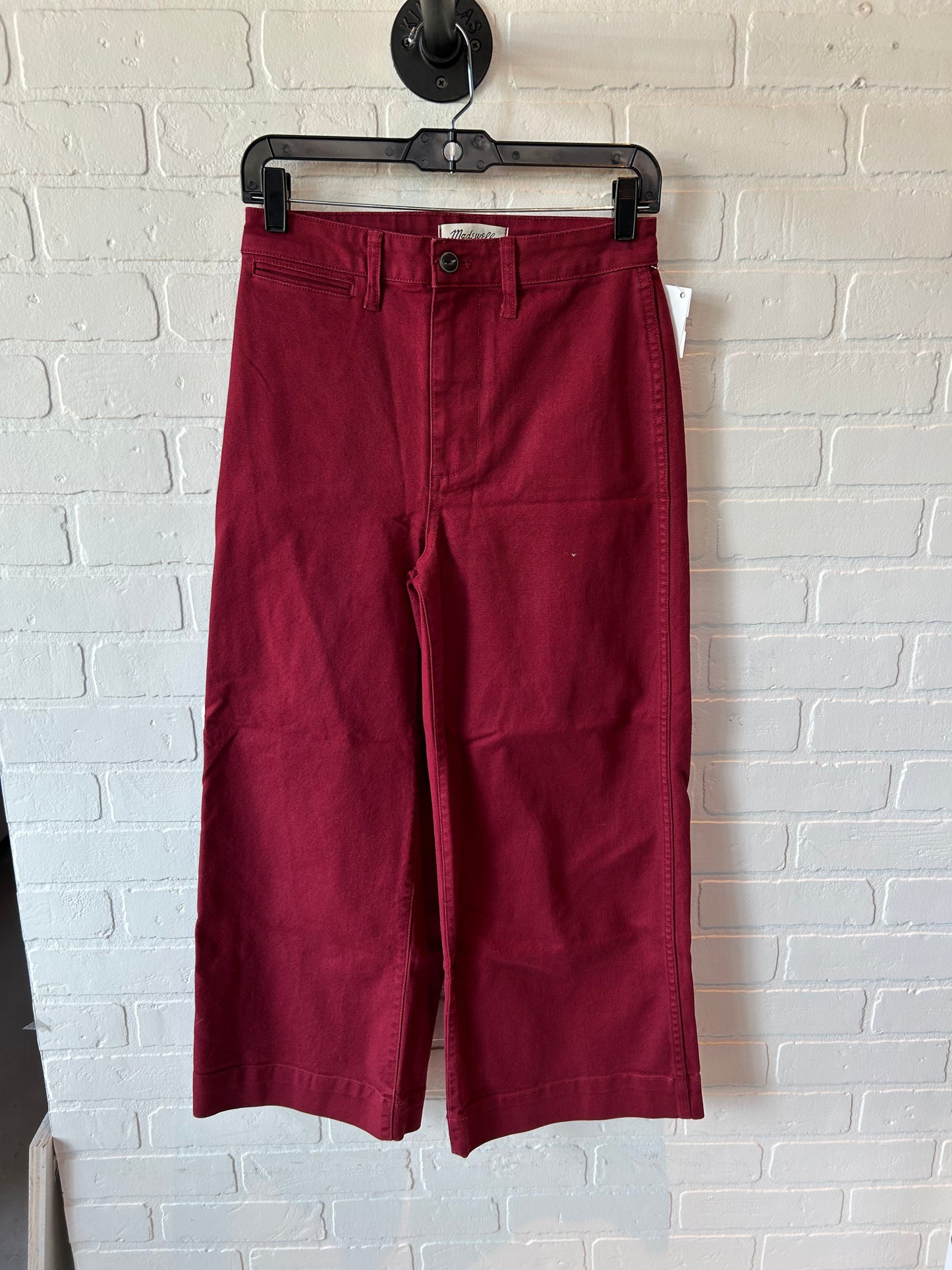 Pants Wide Leg By Madewell In Red, Size: 2