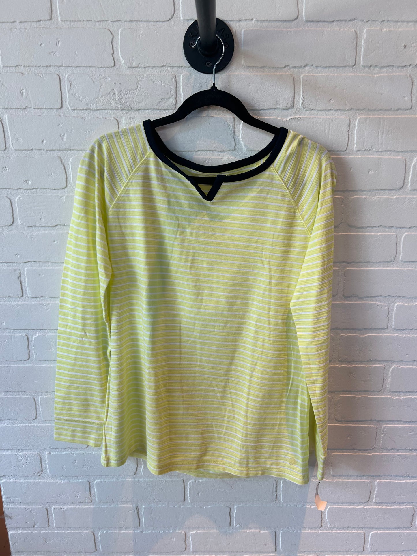 Athletic Top Long Sleeve Crewneck By Talbots In Yellow, Size: M