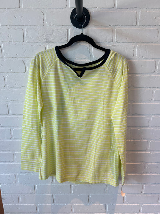 Athletic Top Long Sleeve Crewneck By Talbots In Yellow, Size: M