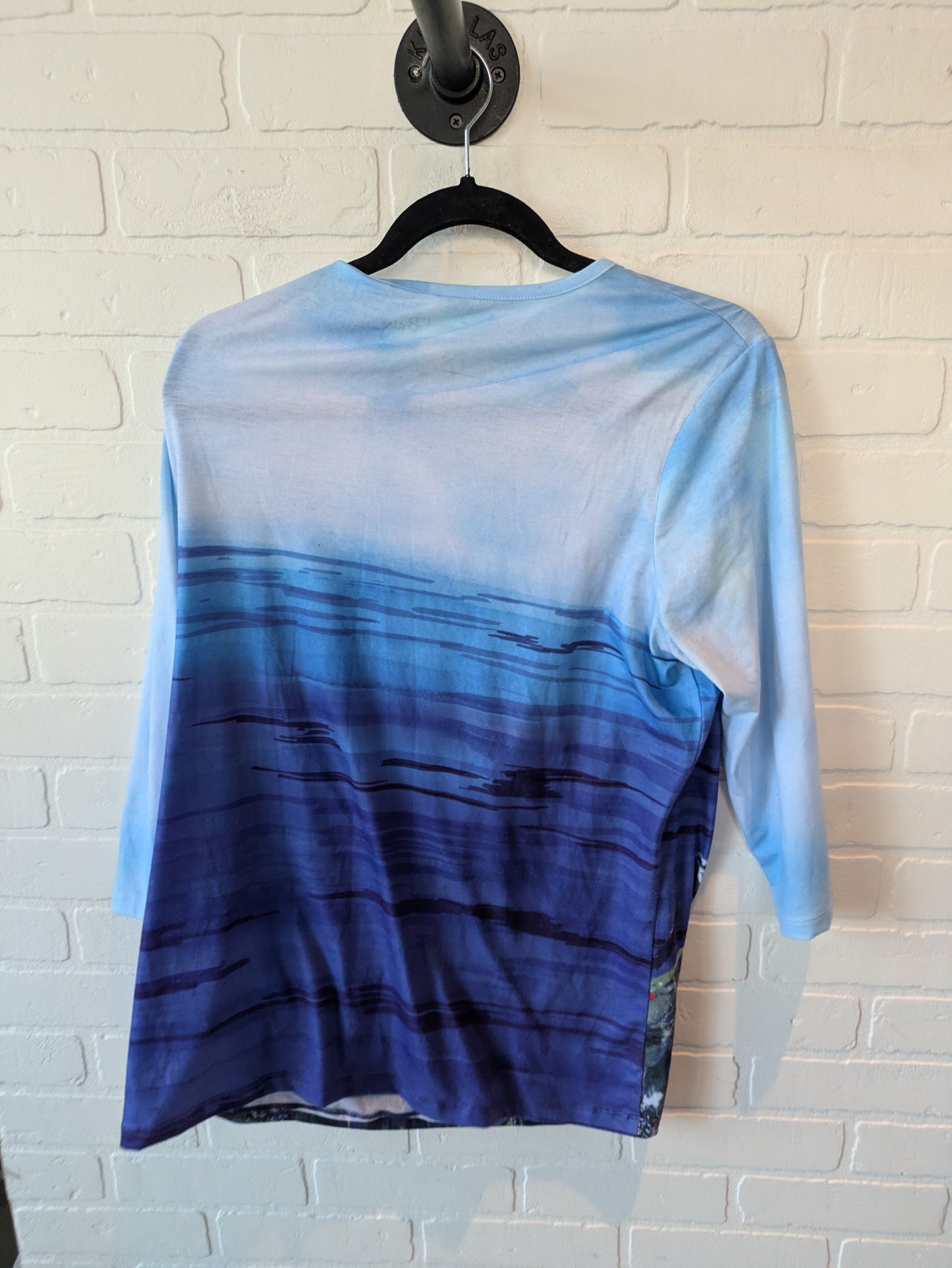 Top Long Sleeve By Coral Bay In Blue, Size: L