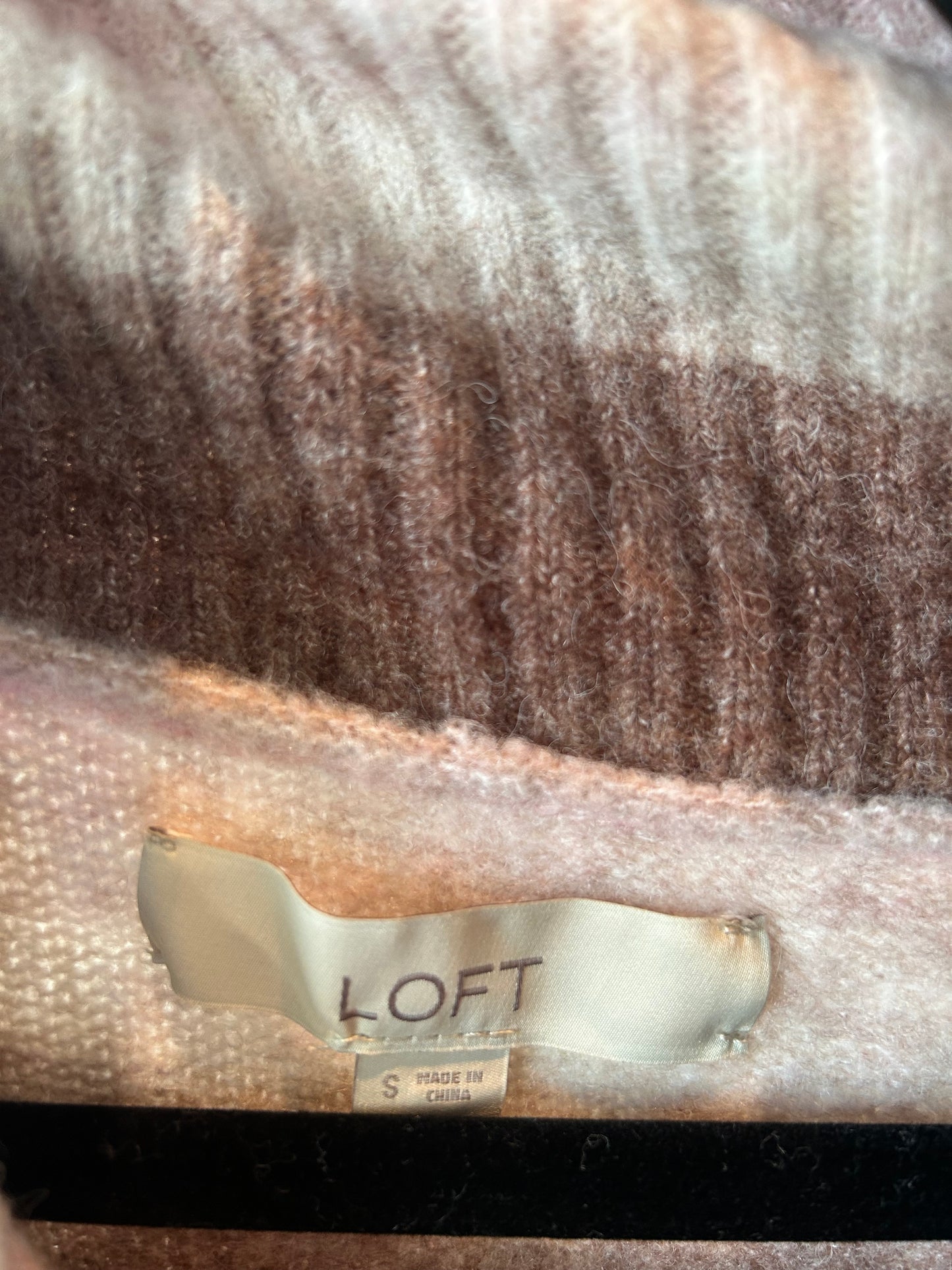 Sweater By Loft In Brown & Pink, Size: S