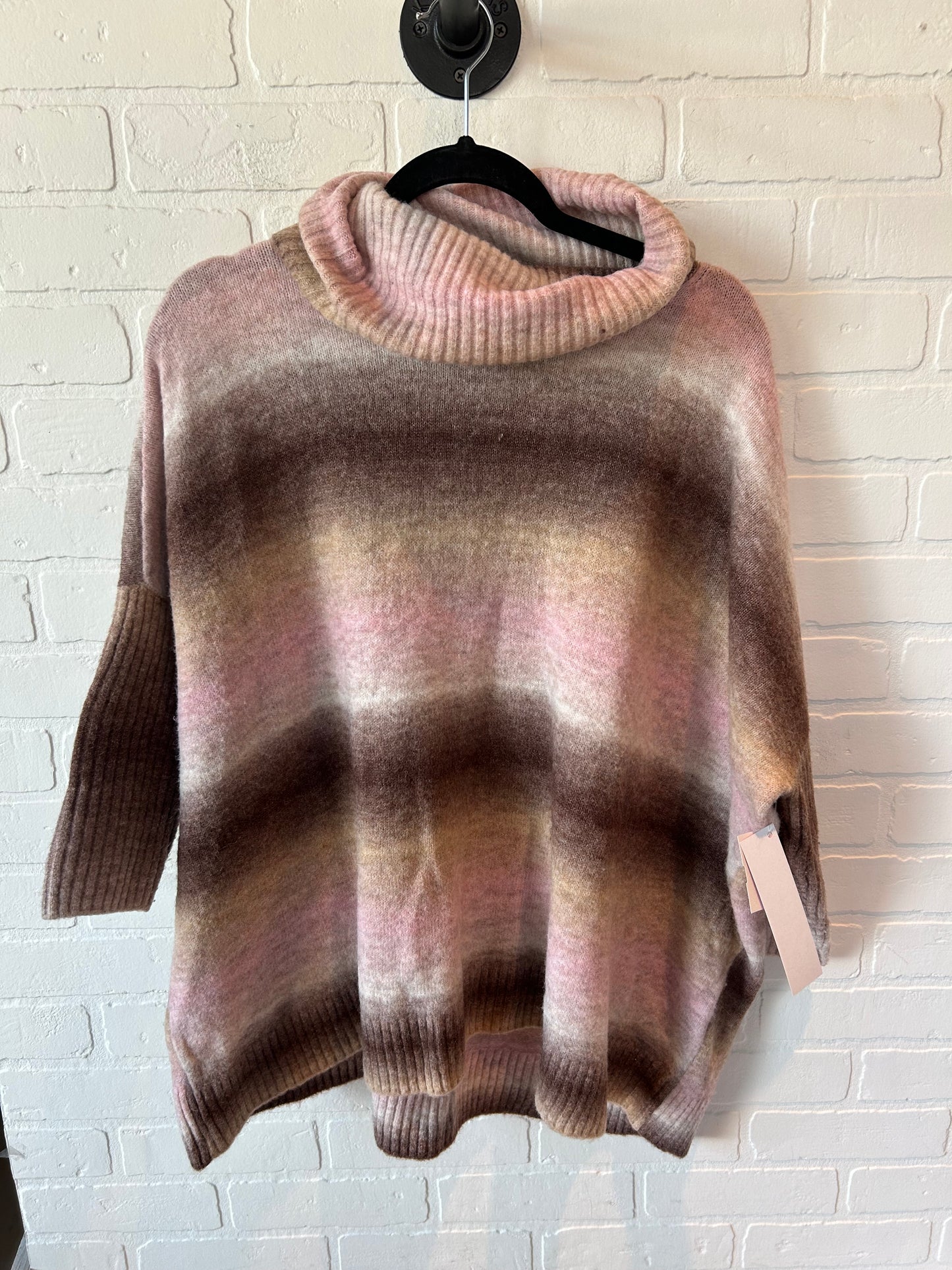 Sweater By Loft In Brown & Pink, Size: S