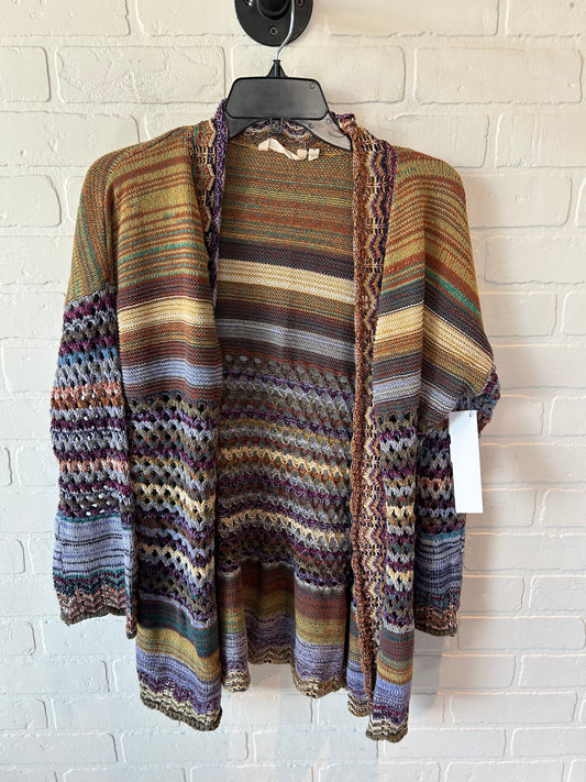 Sweater Cardigan By Soft Surroundings In Brown & Purple, Size: M