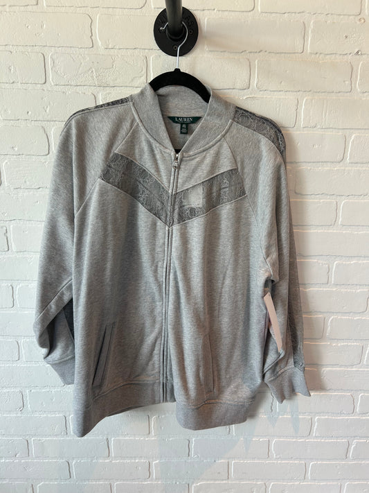 Sweatshirt Crewneck By Lauren By Ralph Lauren In Grey, Size: 2x