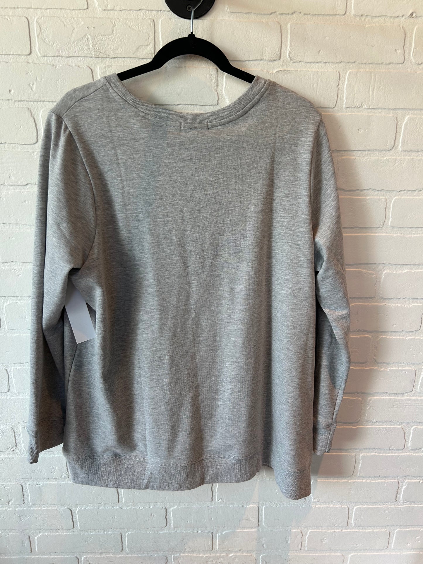 Sweatshirt Crewneck By Lane Bryant In Grey, Size: 1x