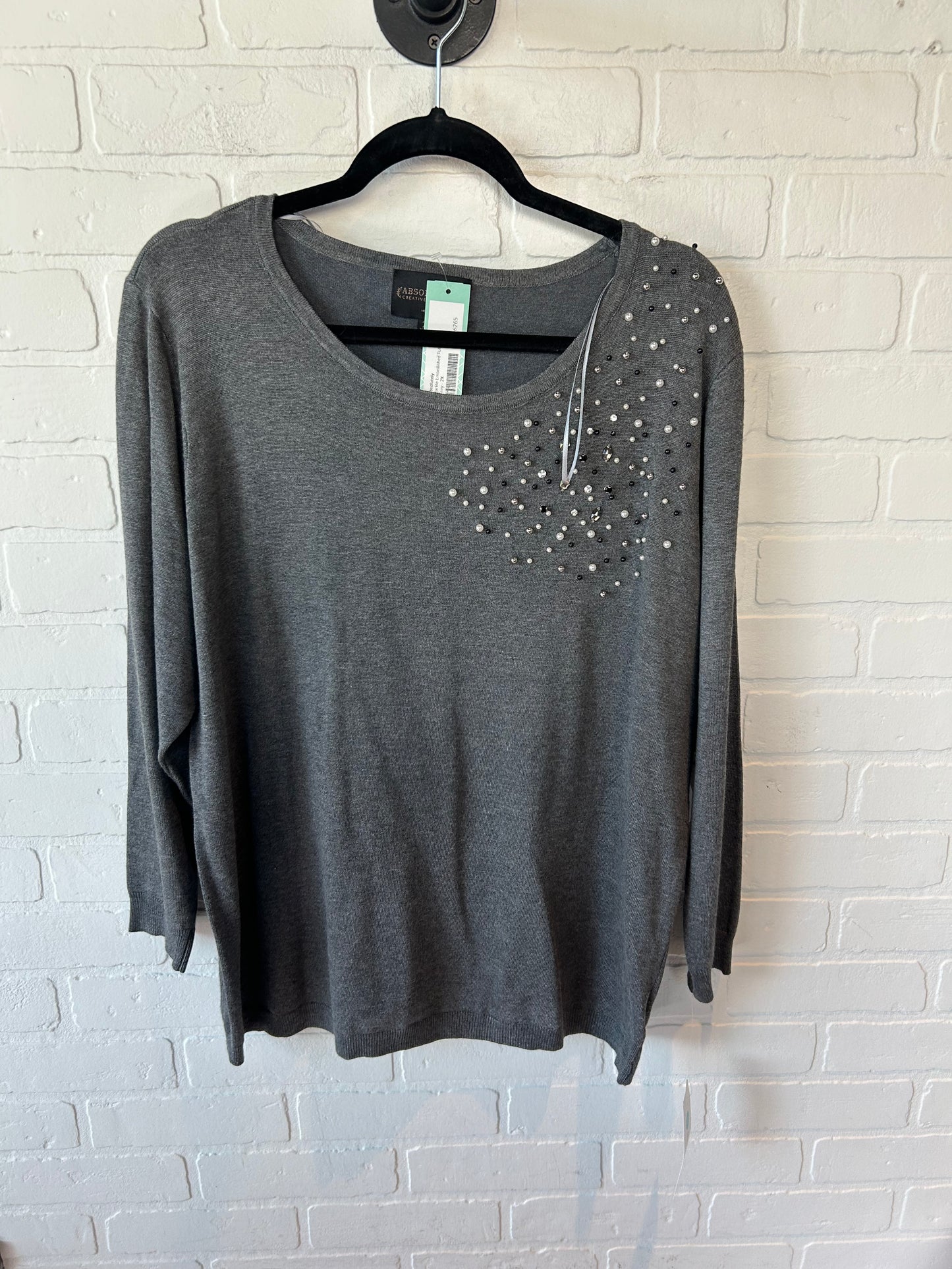 Sweater By Absolutely In Grey, Size: 2x