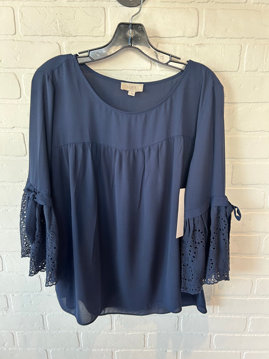 Top Long Sleeve By Loft In Blue, Size: L