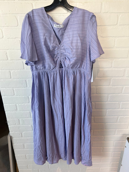 Dress Casual Midi By Cme In Purple, Size: Xl