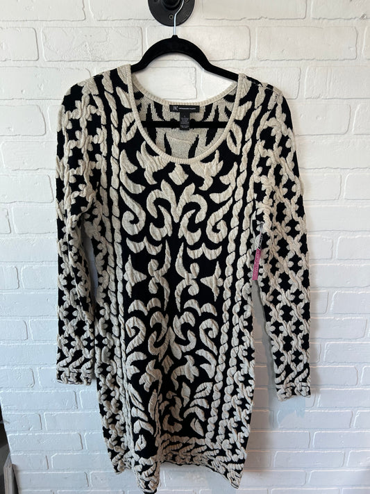 Dress Sweater By Inc In Black & Cream, Size: L