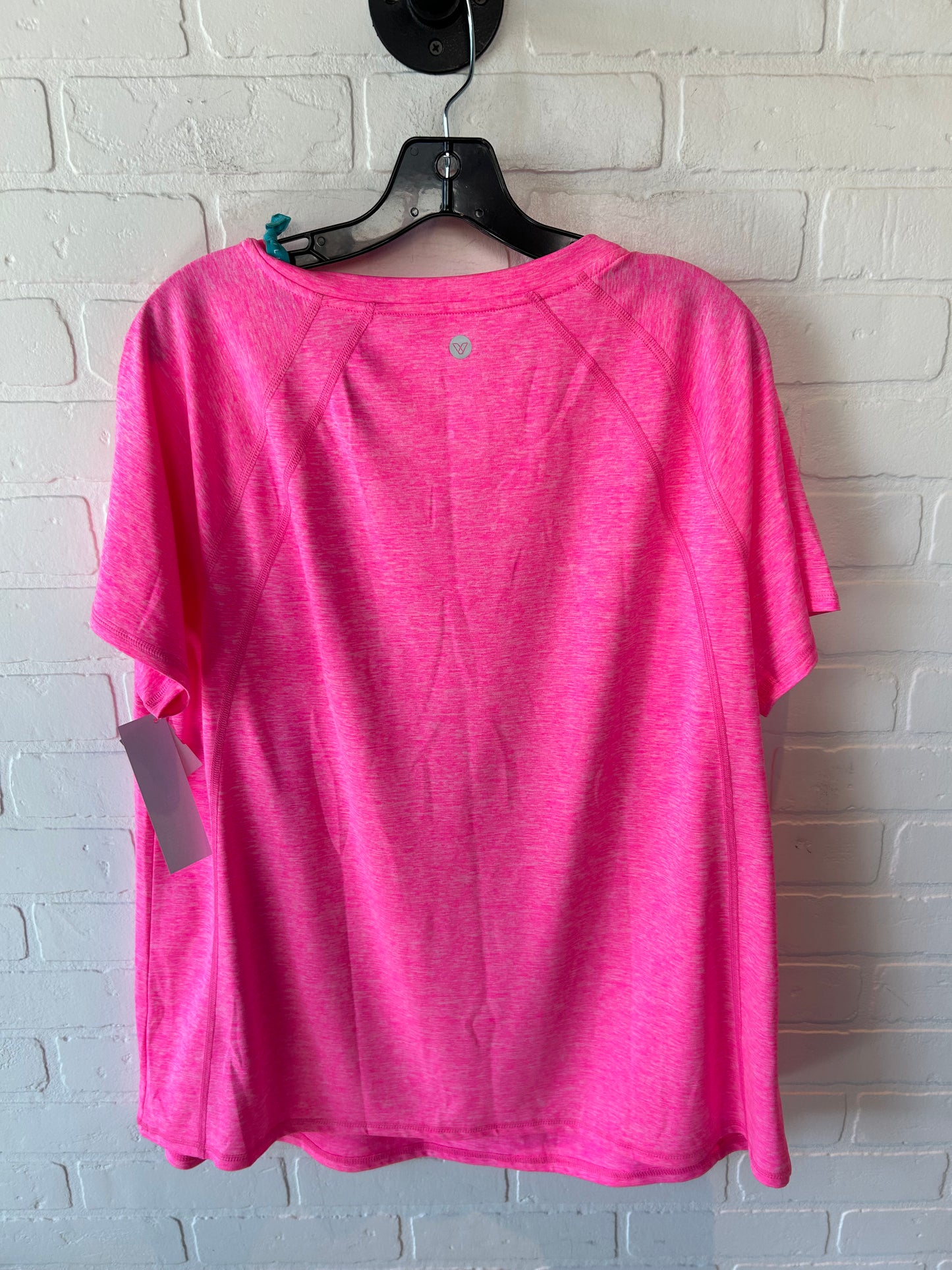 Athletic Top Short Sleeve By Livi Active In Pink, Size: 1x