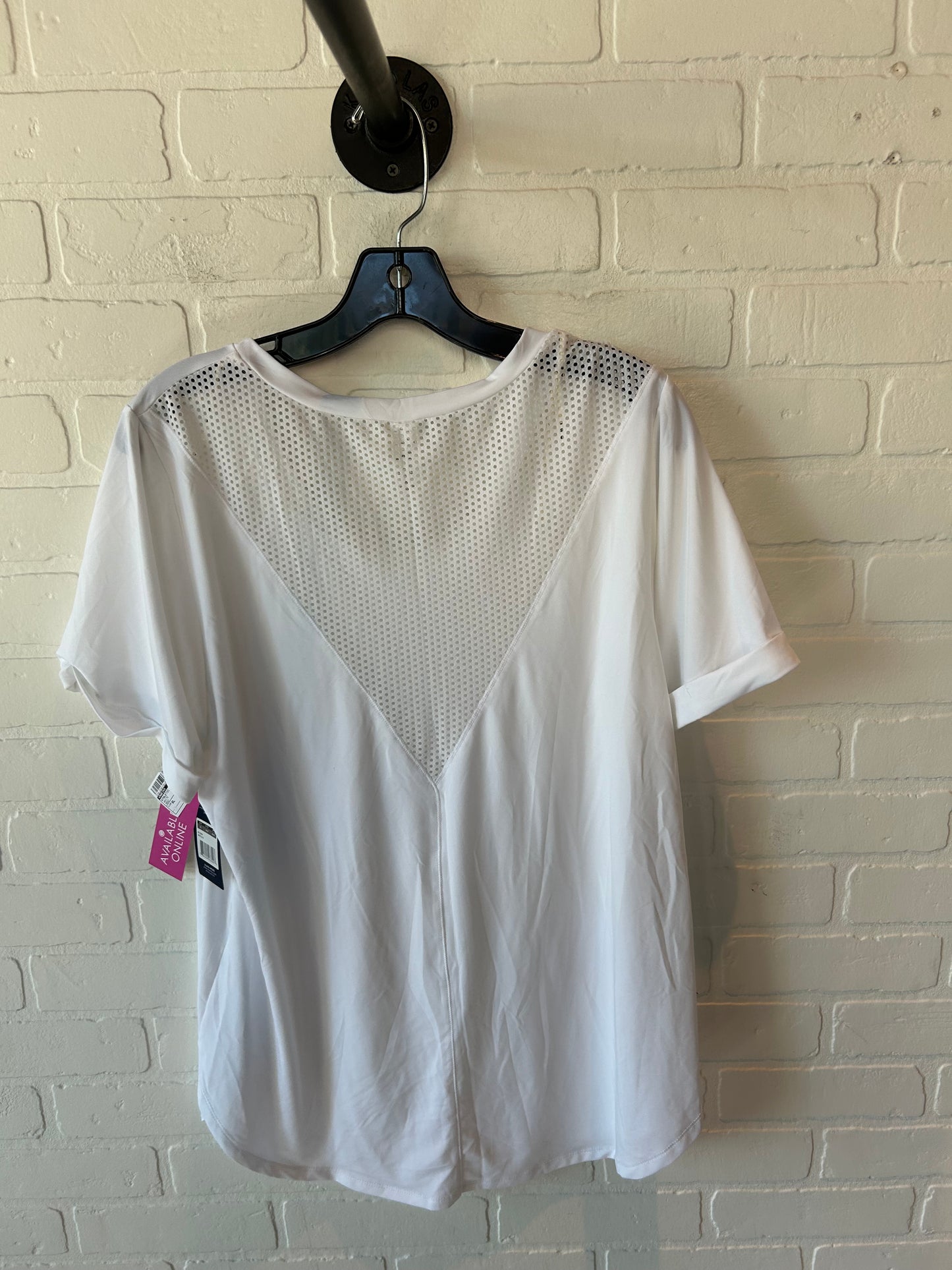 Athletic Top Short Sleeve By Marika In White, Size: Xl