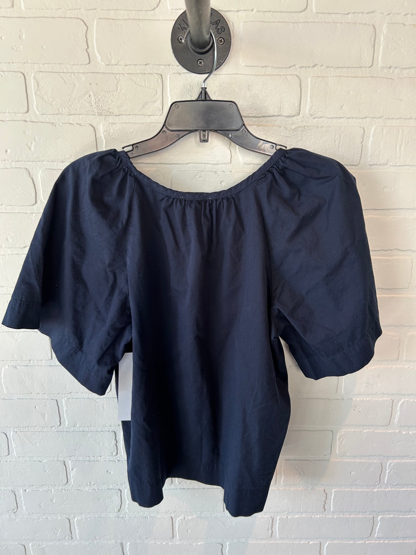 Top Short Sleeve By Free Assembly In Blue, Size: M