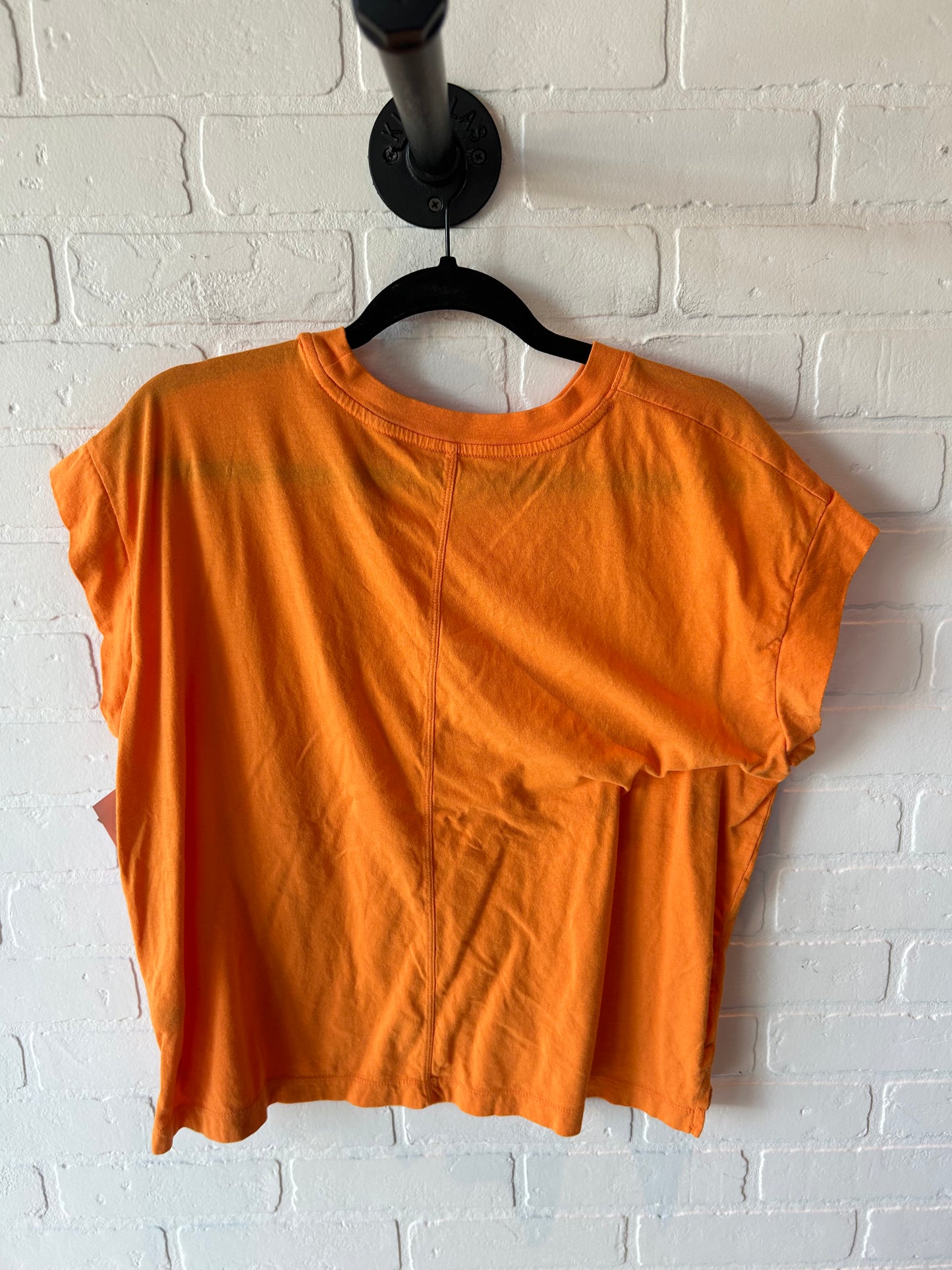 Top Short Sleeve Basic By A New Day In Orange, Size: L