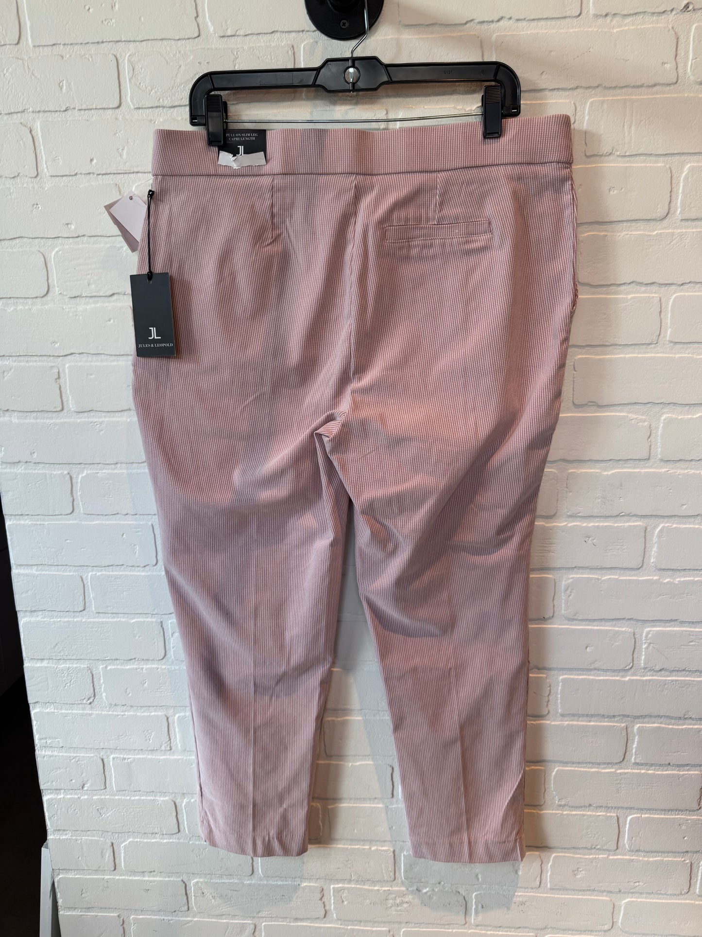 Pants Dress By Jules & Leopold In Pink & White, Size: 14