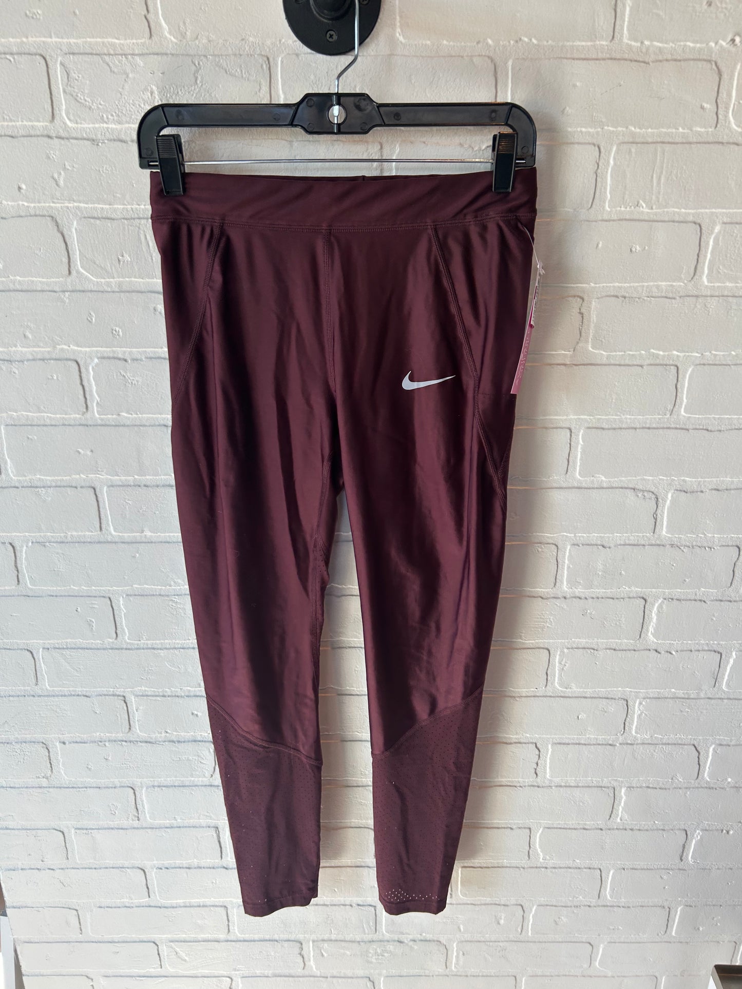 Athletic Leggings By Nike In Brown, Size: 8