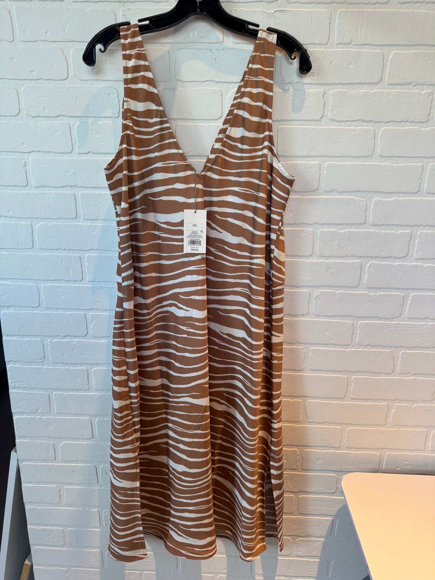 Dress Party Midi By A New Day In Brown & White, Size: 2x