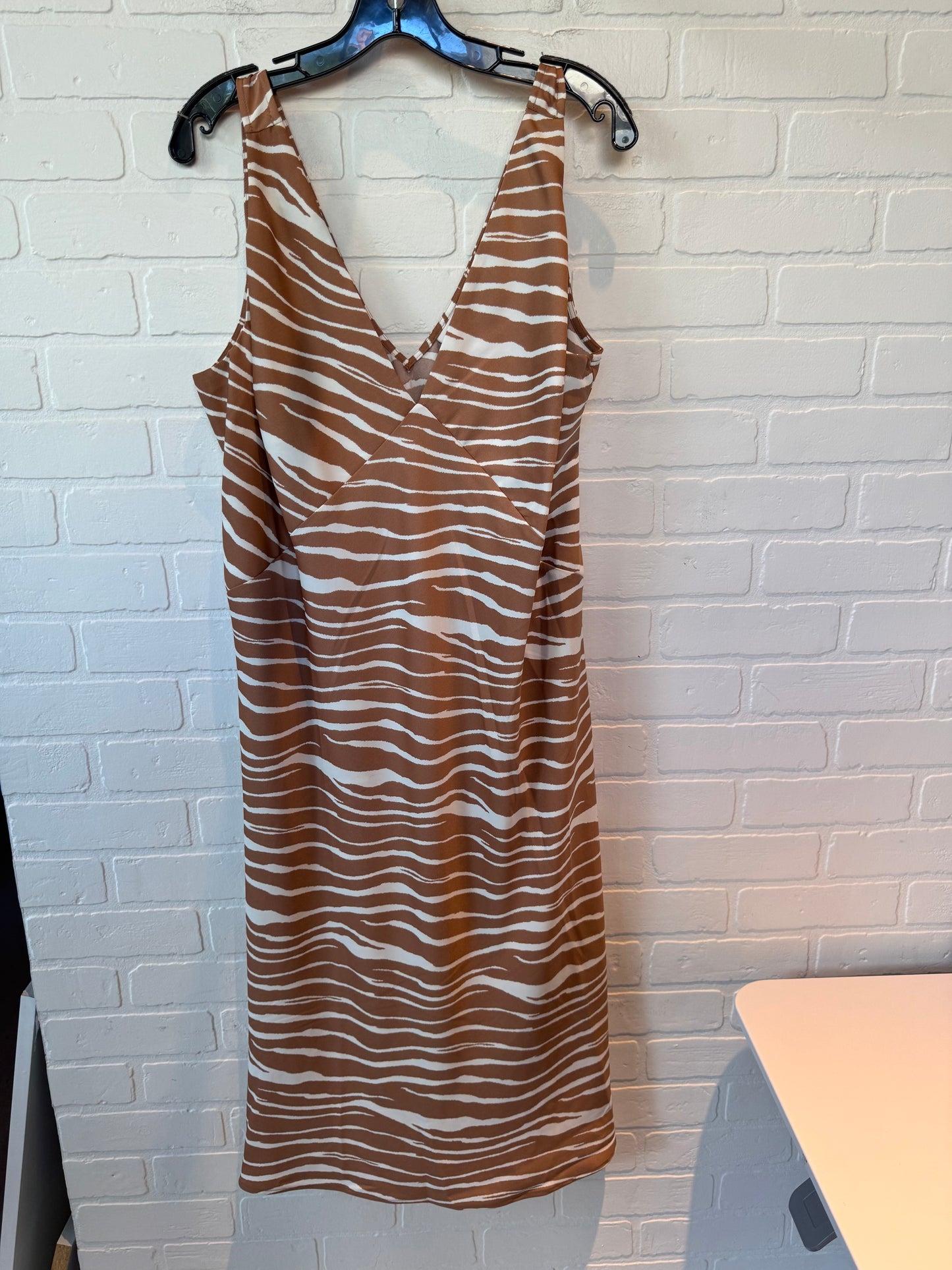 Dress Party Midi By A New Day In Brown & White, Size: 2x