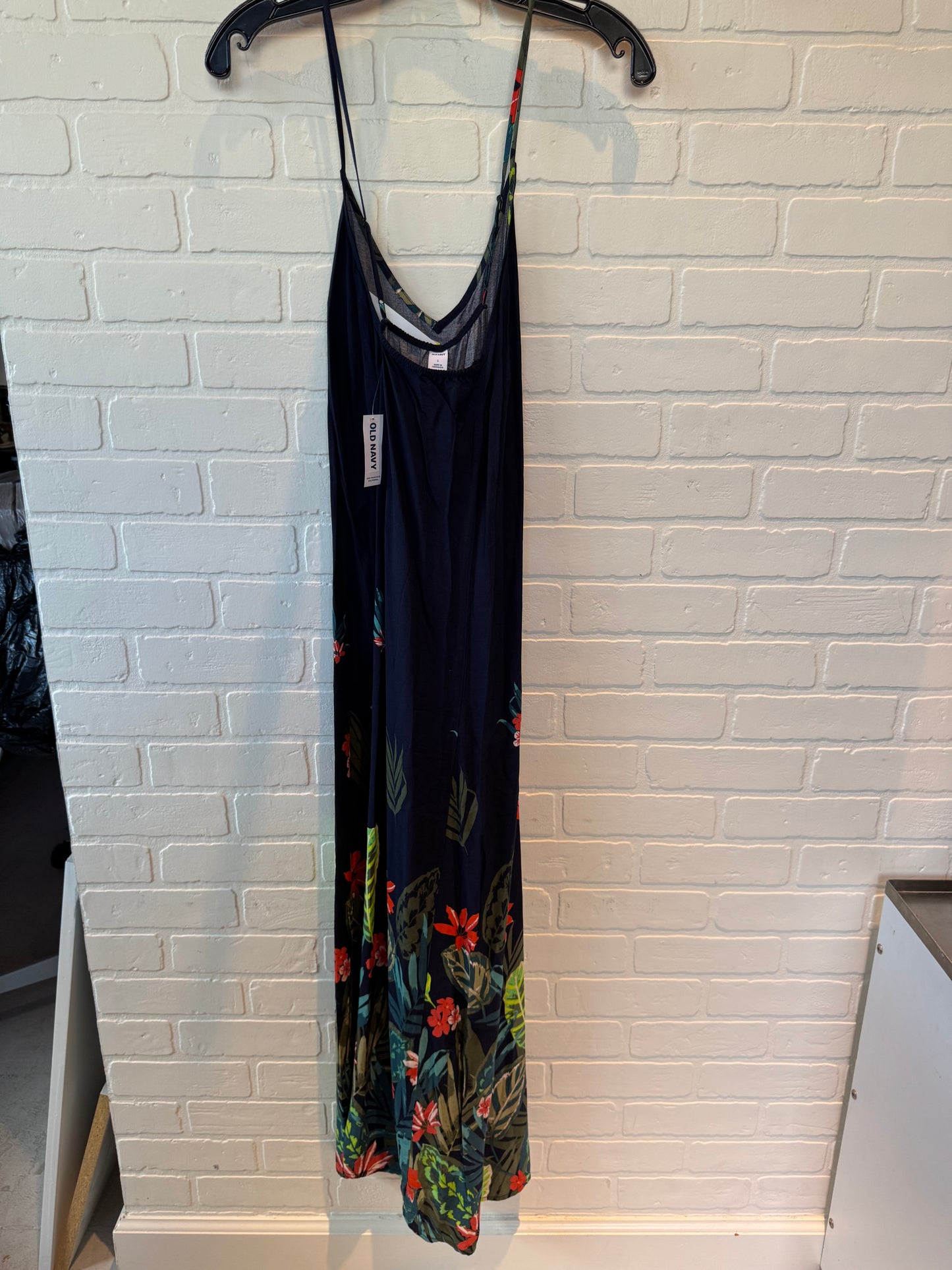 Dress Casual Maxi By Old Navy In Blue & Green, Size: L