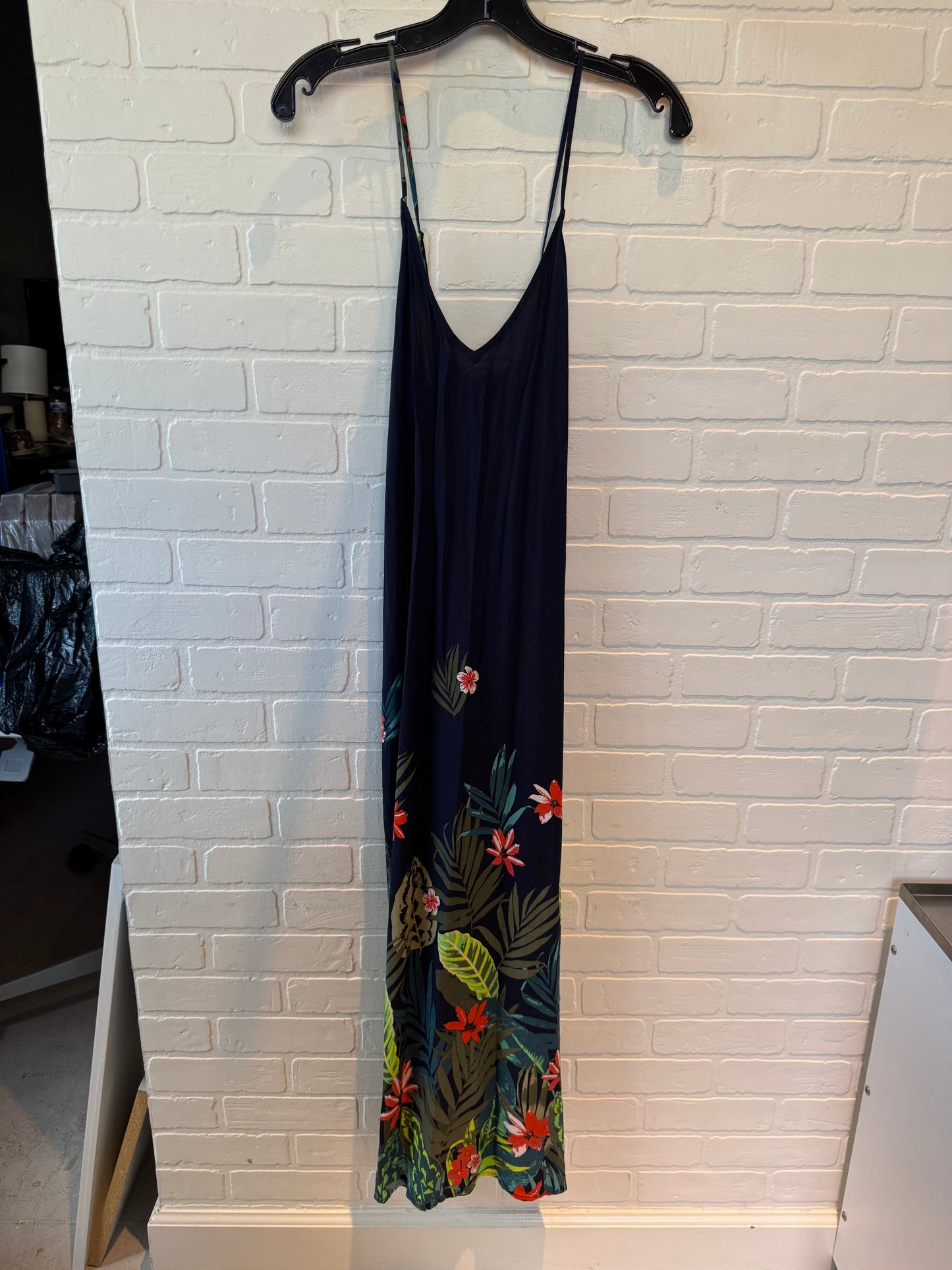 Dress Casual Maxi By Old Navy In Blue & Green, Size: L