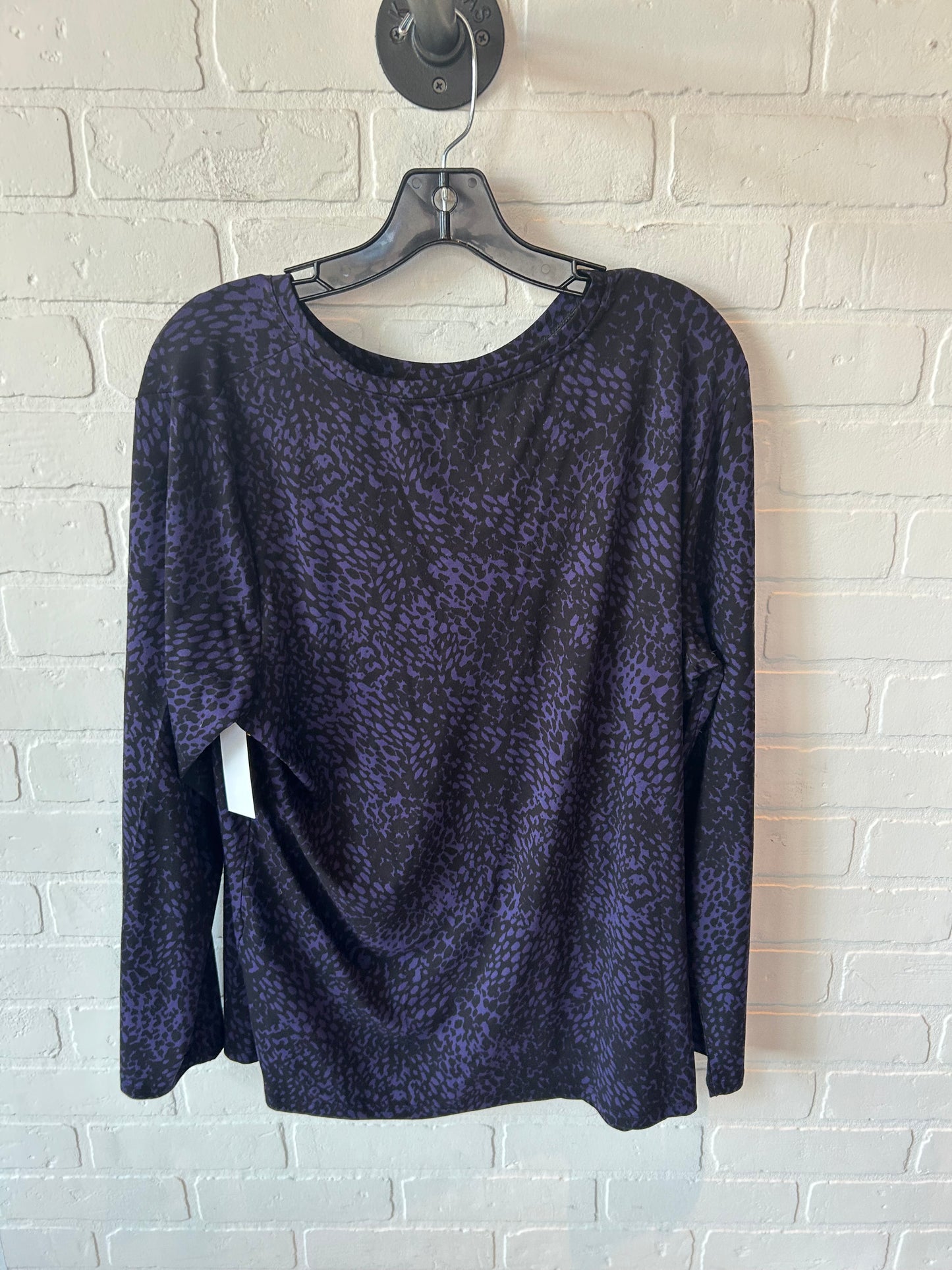 Top Long Sleeve By Chicos In Black & Purple, Size: Xl