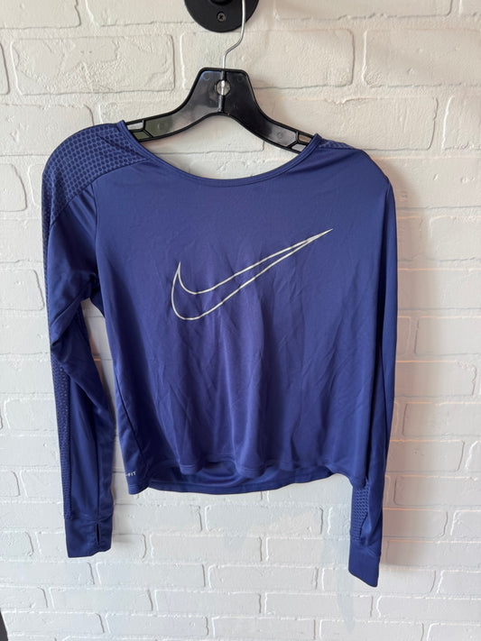 Athletic Top Long Sleeve Crewneck By Nike In Purple, Size: S