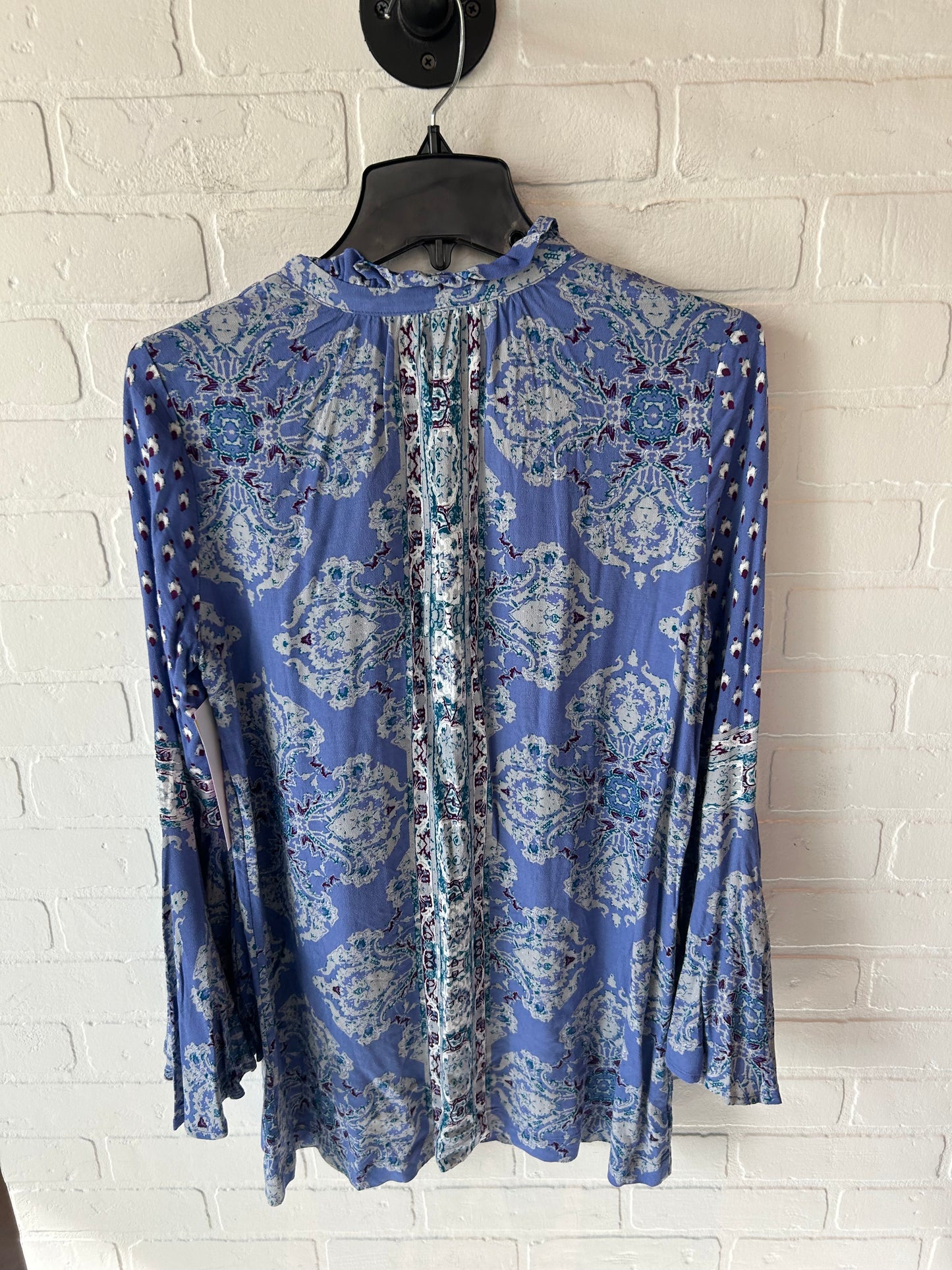 Tunic Long Sleeve By Free People In Blue, Size: Xs