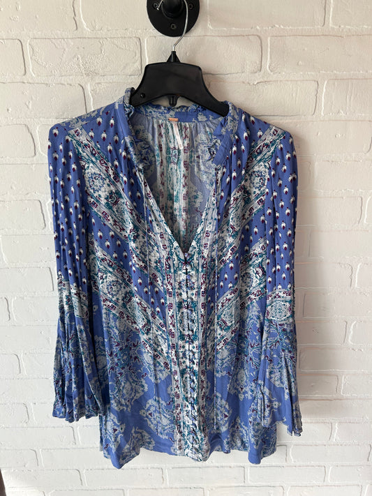 Tunic Long Sleeve By Free People In Blue, Size: Xs