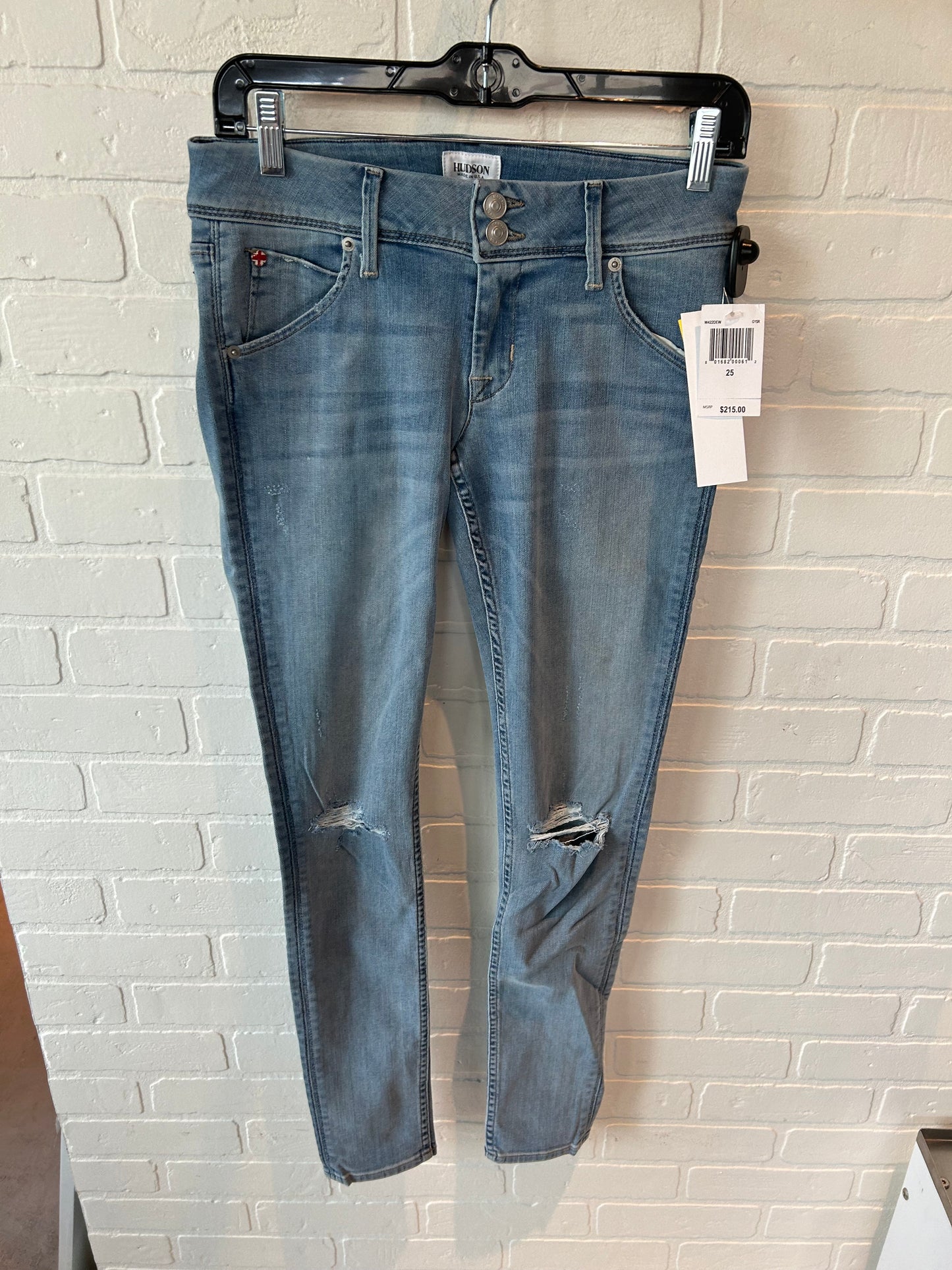 Jeans Skinny By Hudson In Blue Denim, Size: 2