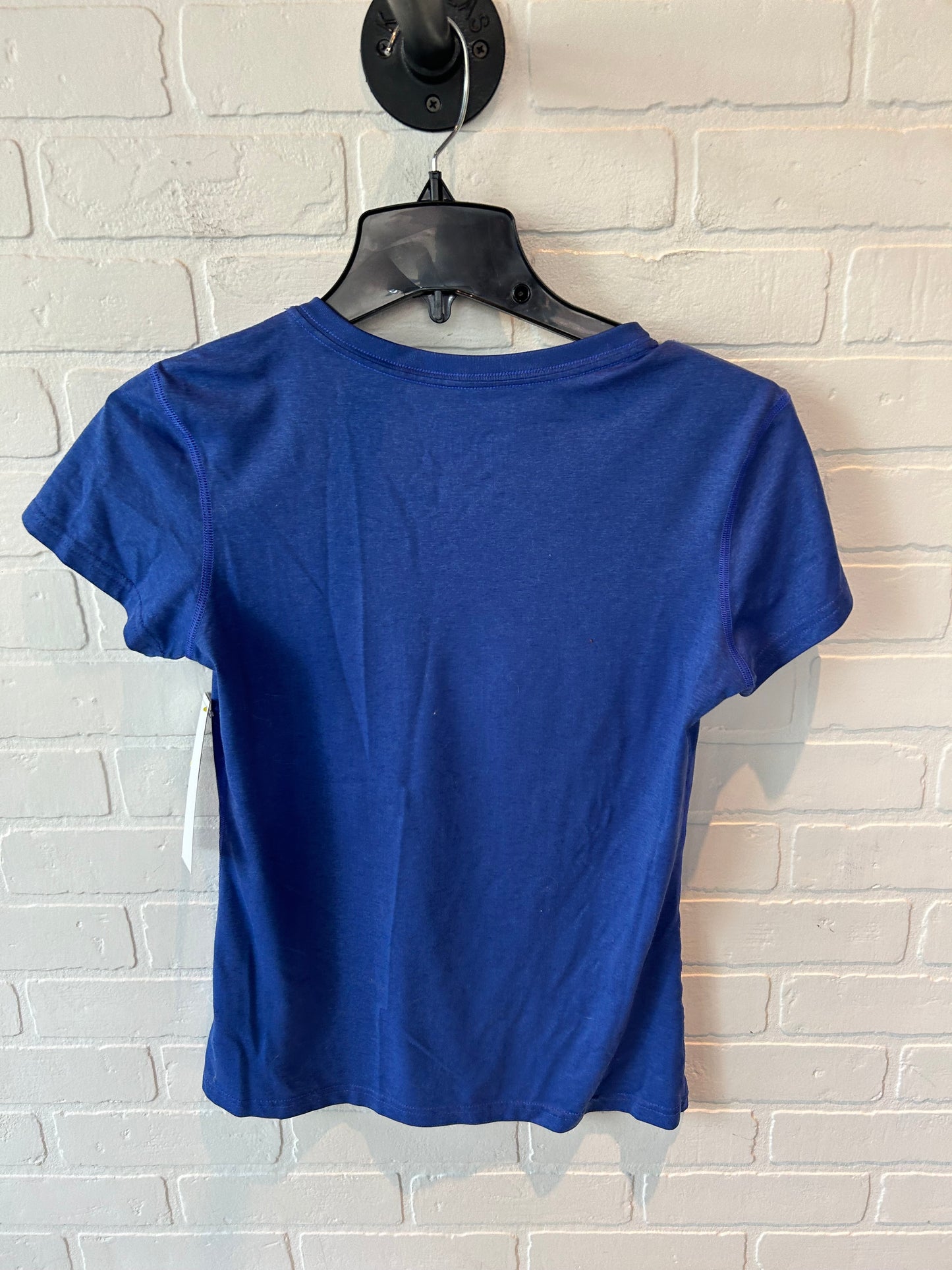 Athletic Top Short Sleeve By Nike In Blue, Size: S