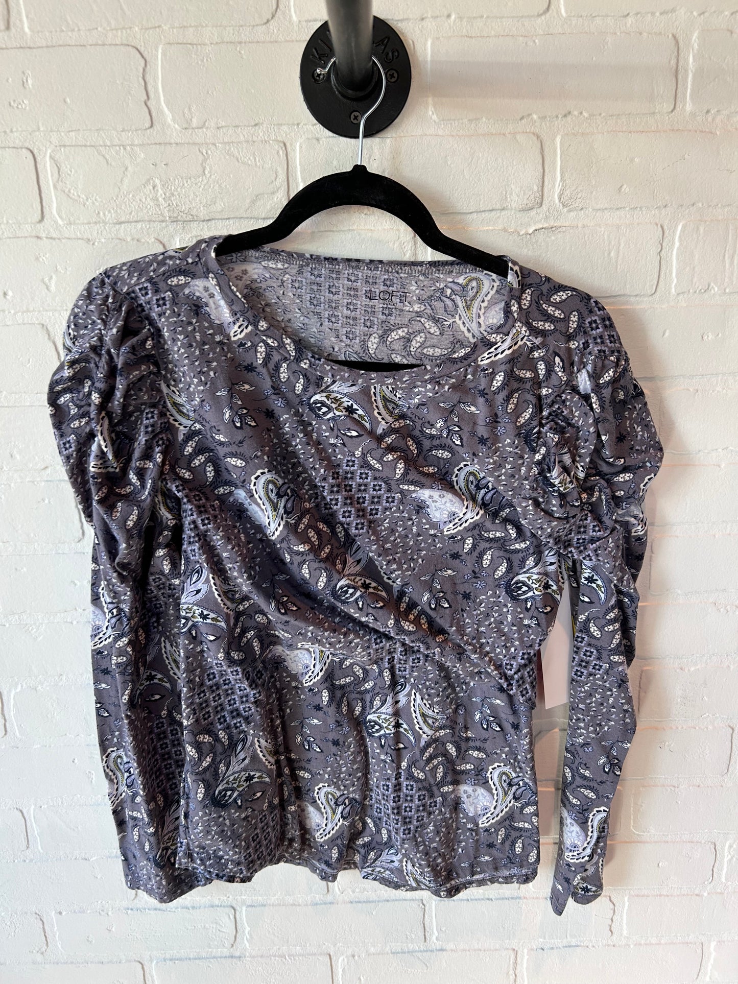 Top Long Sleeve By Loft In Purple, Size: L