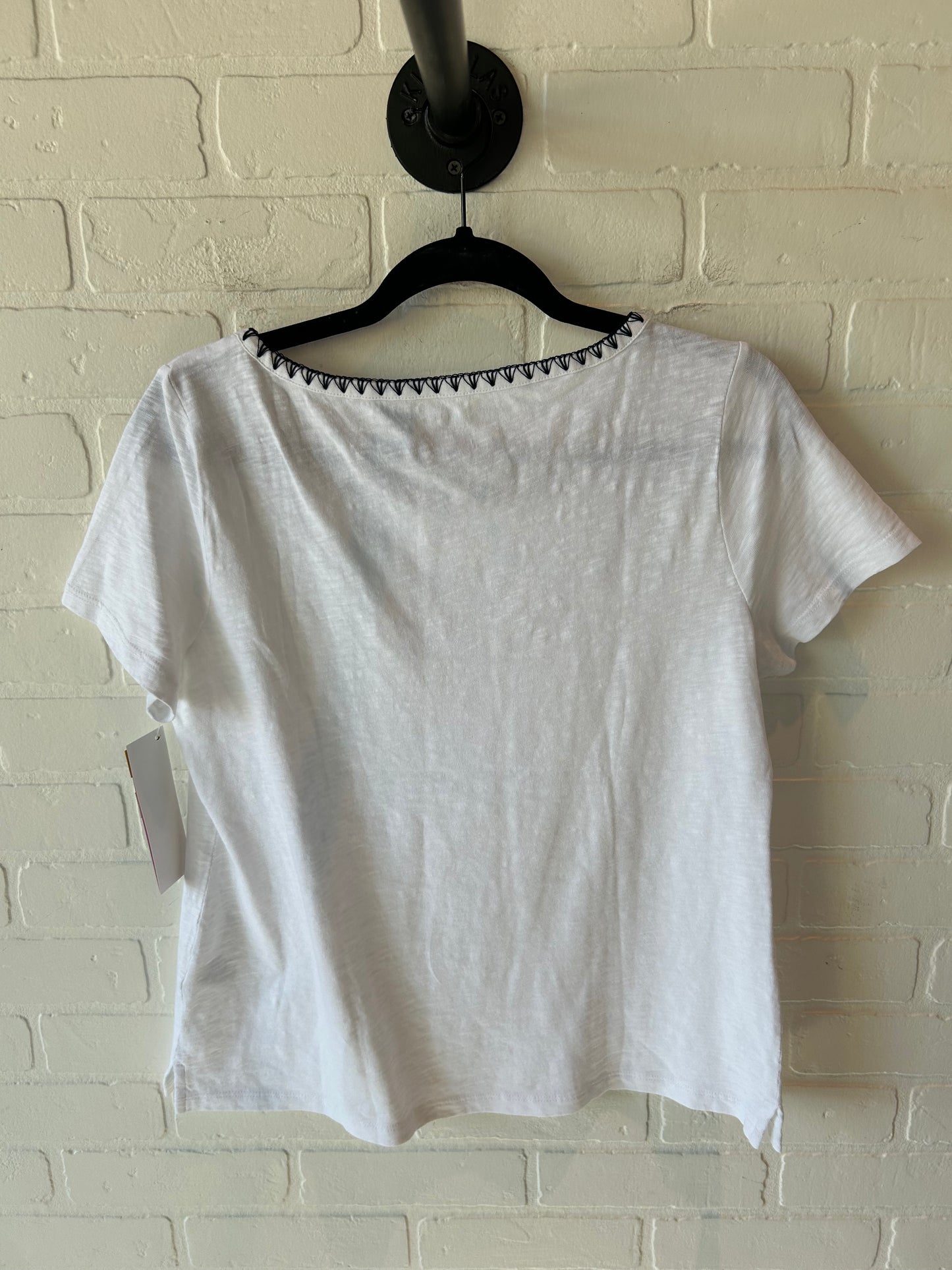 Top Short Sleeve By Talbots In Black & White, Size: Mp