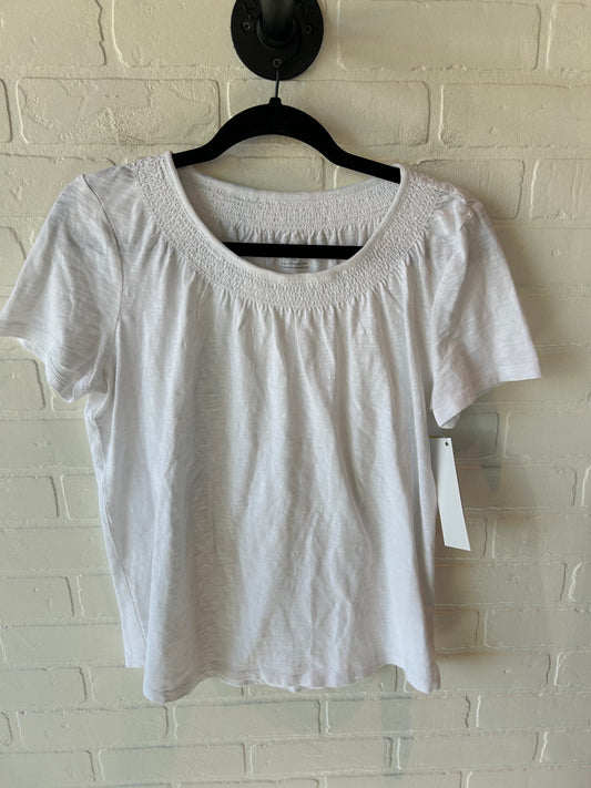 Top Short Sleeve By Talbots In White, Size: Mp