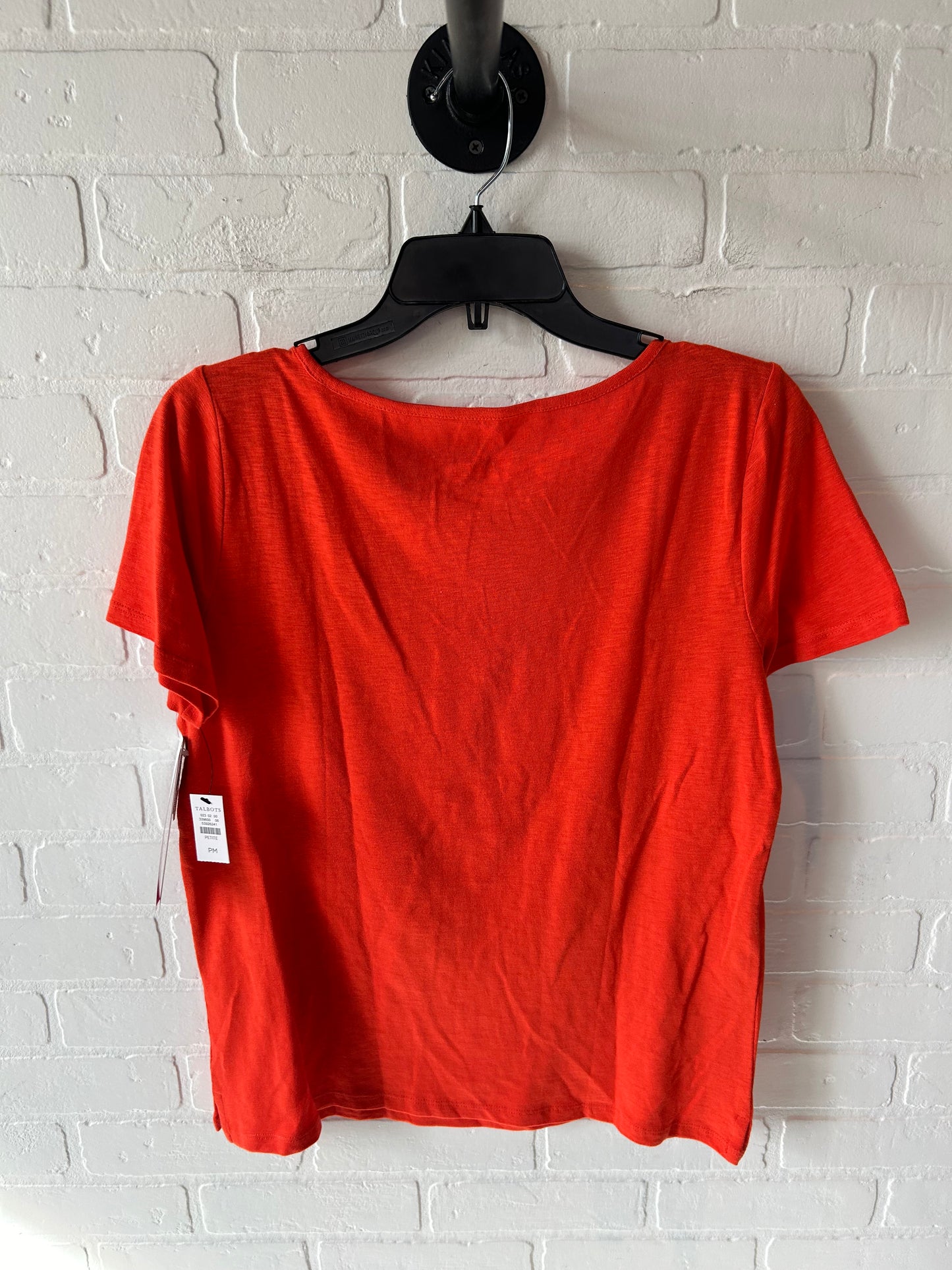 Top Short Sleeve By Talbots In Orange, Size: Mp