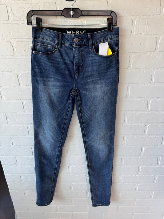 Jeans Skinny By White House Black Market In Blue Denim, Size: 0