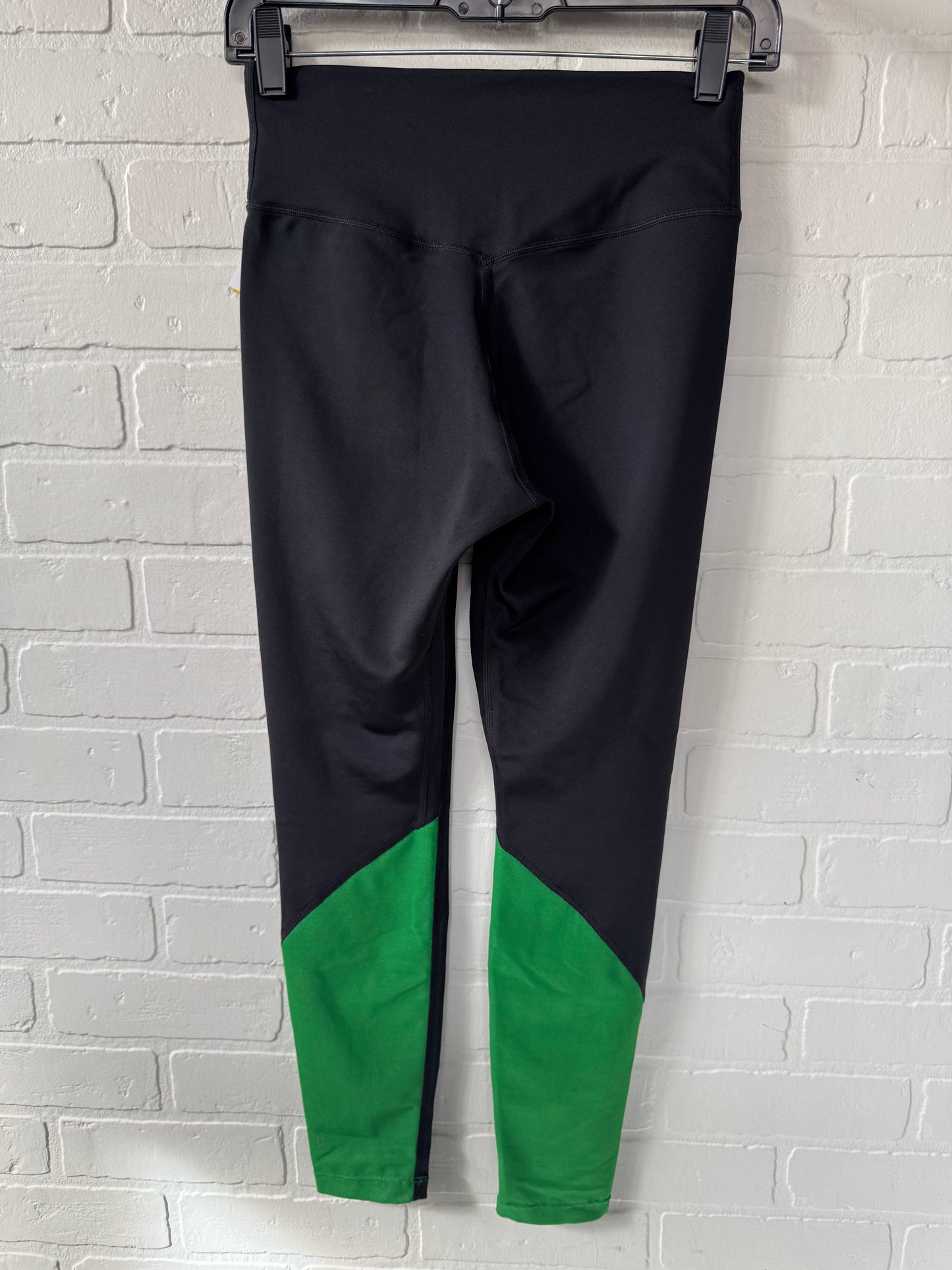 Athletic Leggings By Nike In Black & Green, Size: 4