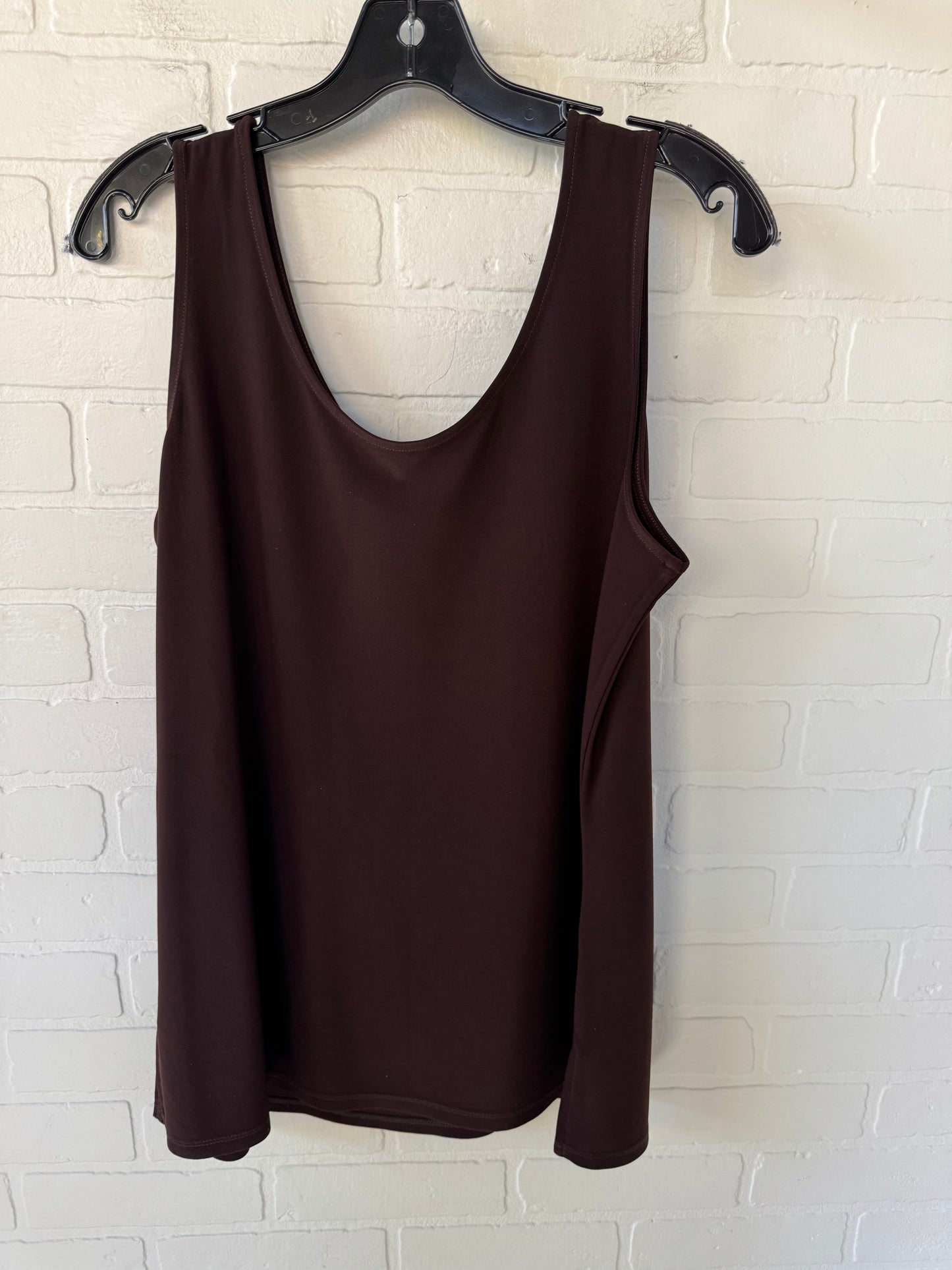 Top Sleeveless By Cmb In Brown, Size: L