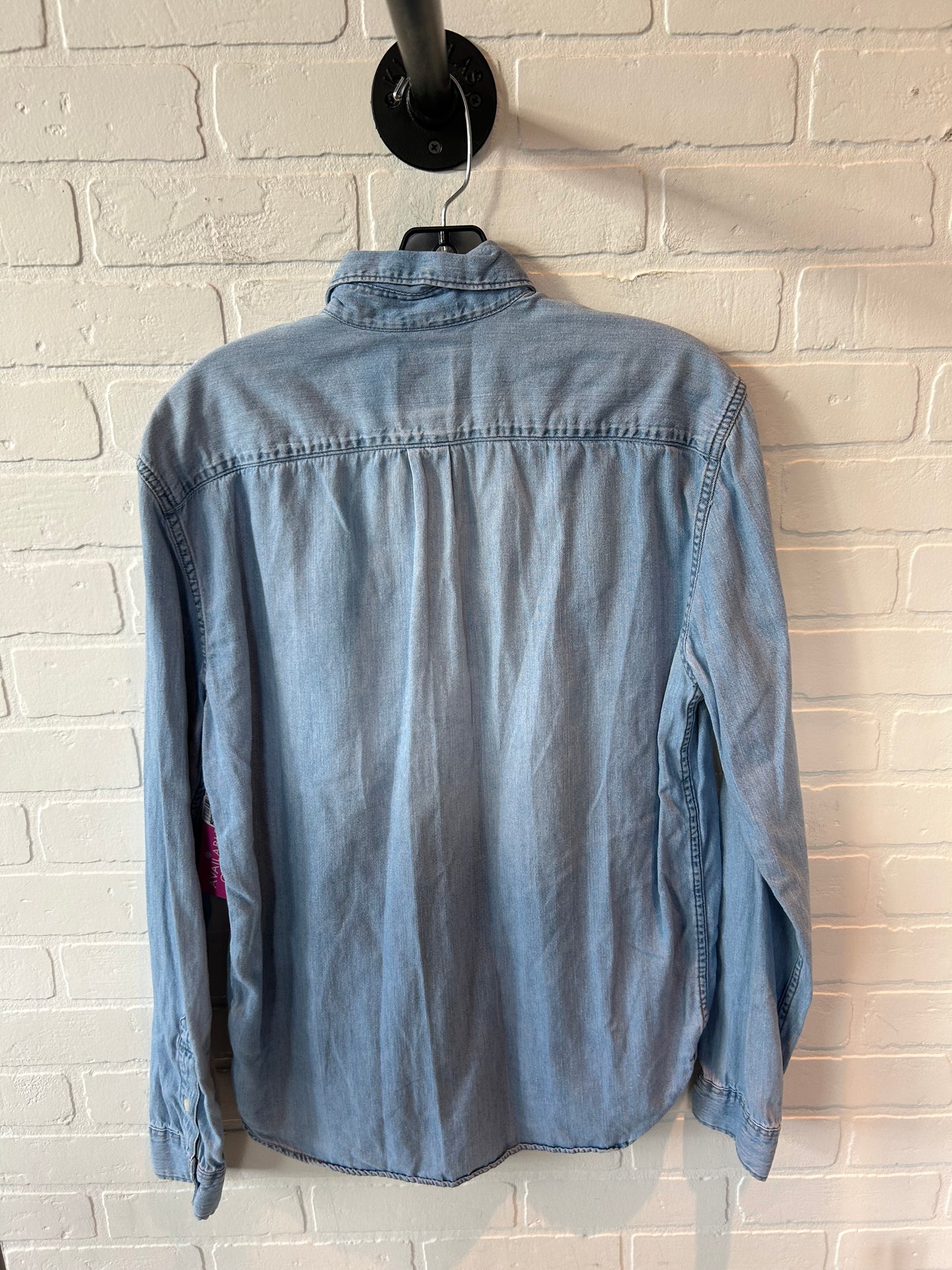 Top Long Sleeve By Gap In Blue Denim, Size: S