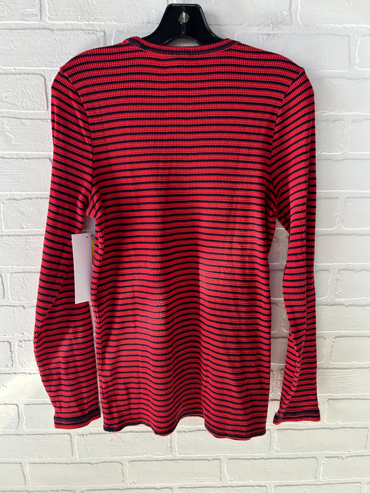 Top Long Sleeve By J. Crew In Black & Red, Size: Xl