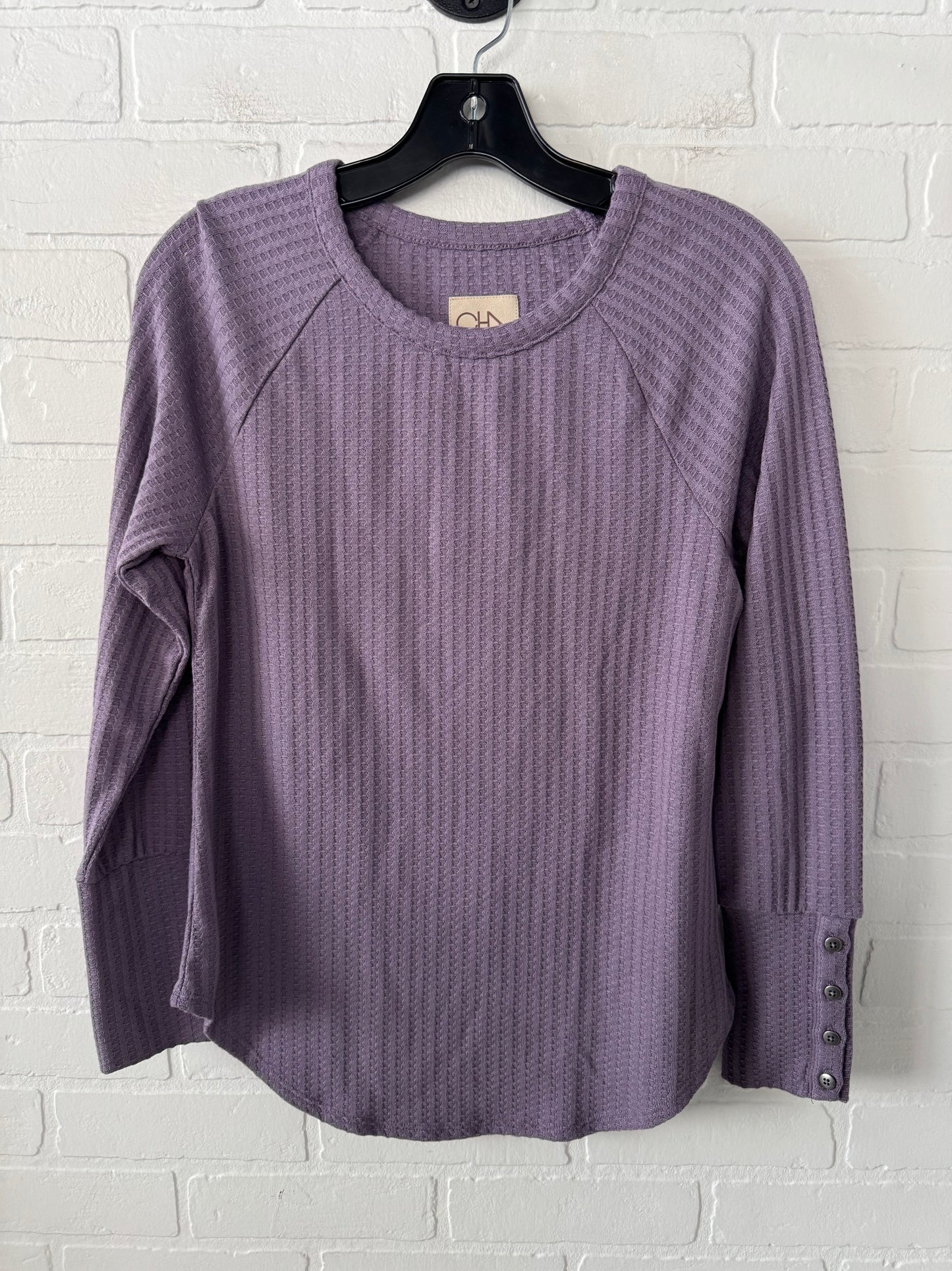 Top Long Sleeve By Chaser In Purple, Size: S