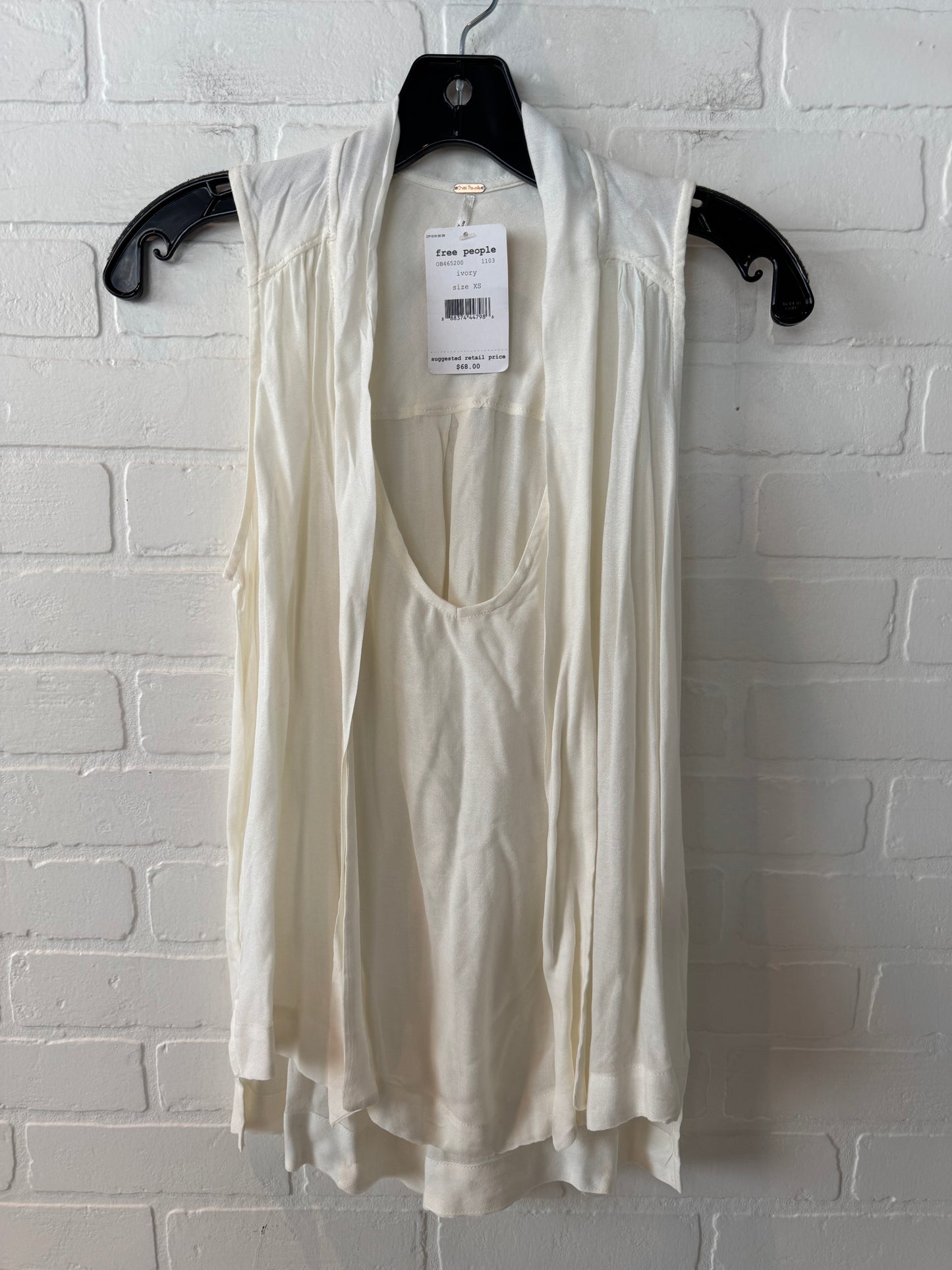 Top Sleeveless By Free People In Cream, Size: Xs