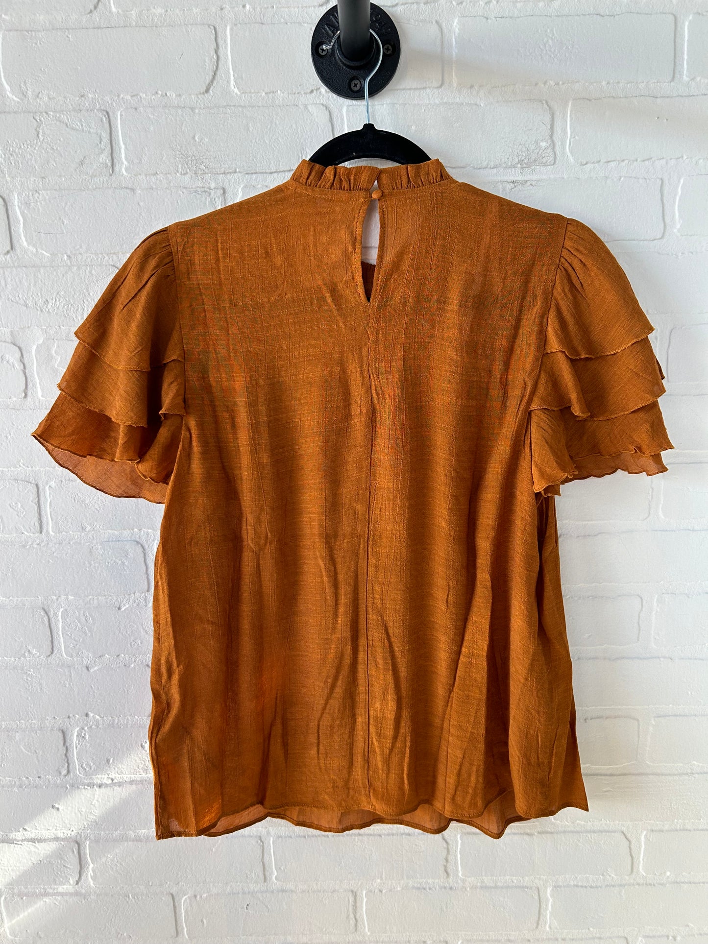 Top Short Sleeve By Nanette By Nanette Lepore In Tan, Size: M