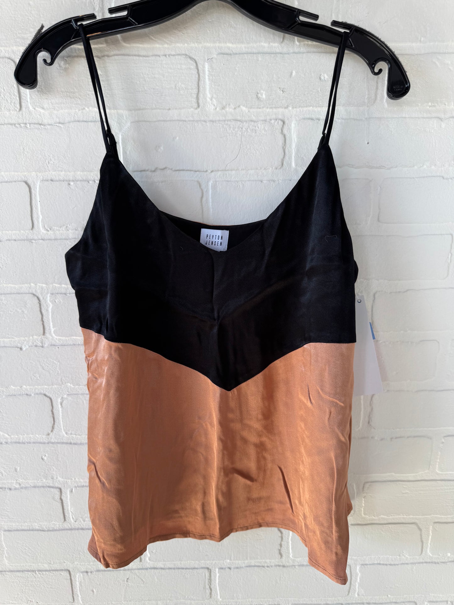 Top Sleeveless By Peyton Jensen In Black & Brown, Size: S