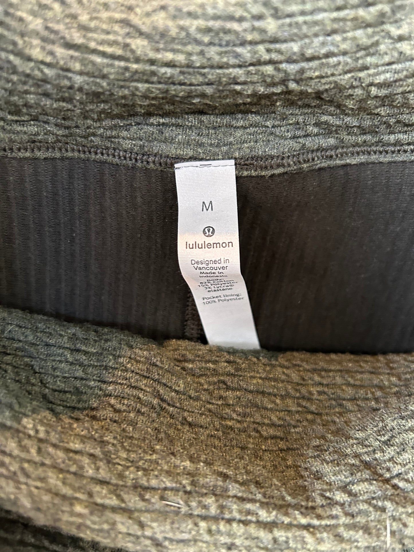 Athletic Sweatshirt Collar By Lululemon In Green, Size: M