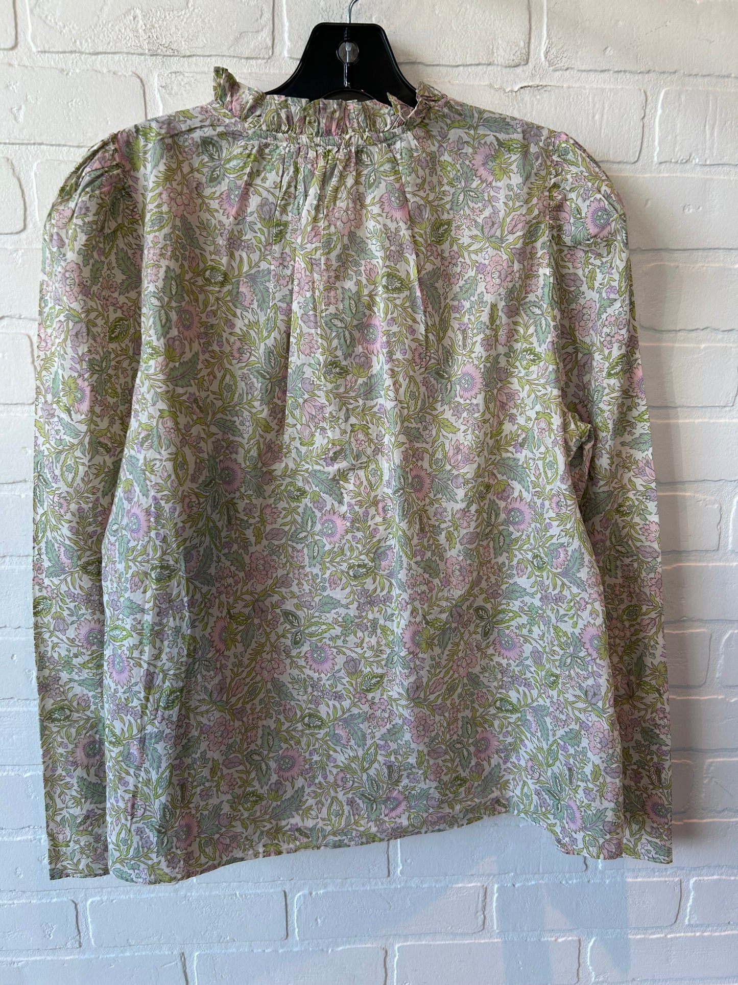 Top Long Sleeve By House Of Harlow In Green & Pink, Size: S