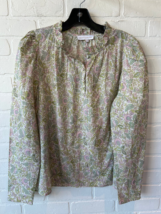 Top Long Sleeve By House Of Harlow In Green & Pink, Size: S