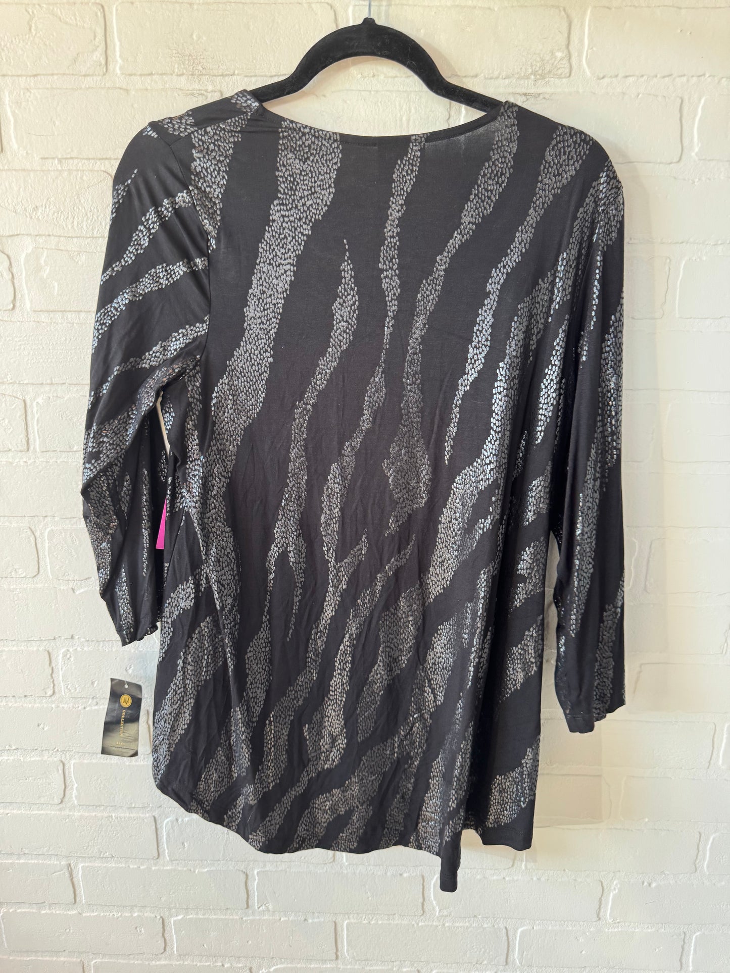 Top Long Sleeve By Jm Collections In Black, Size: 0x