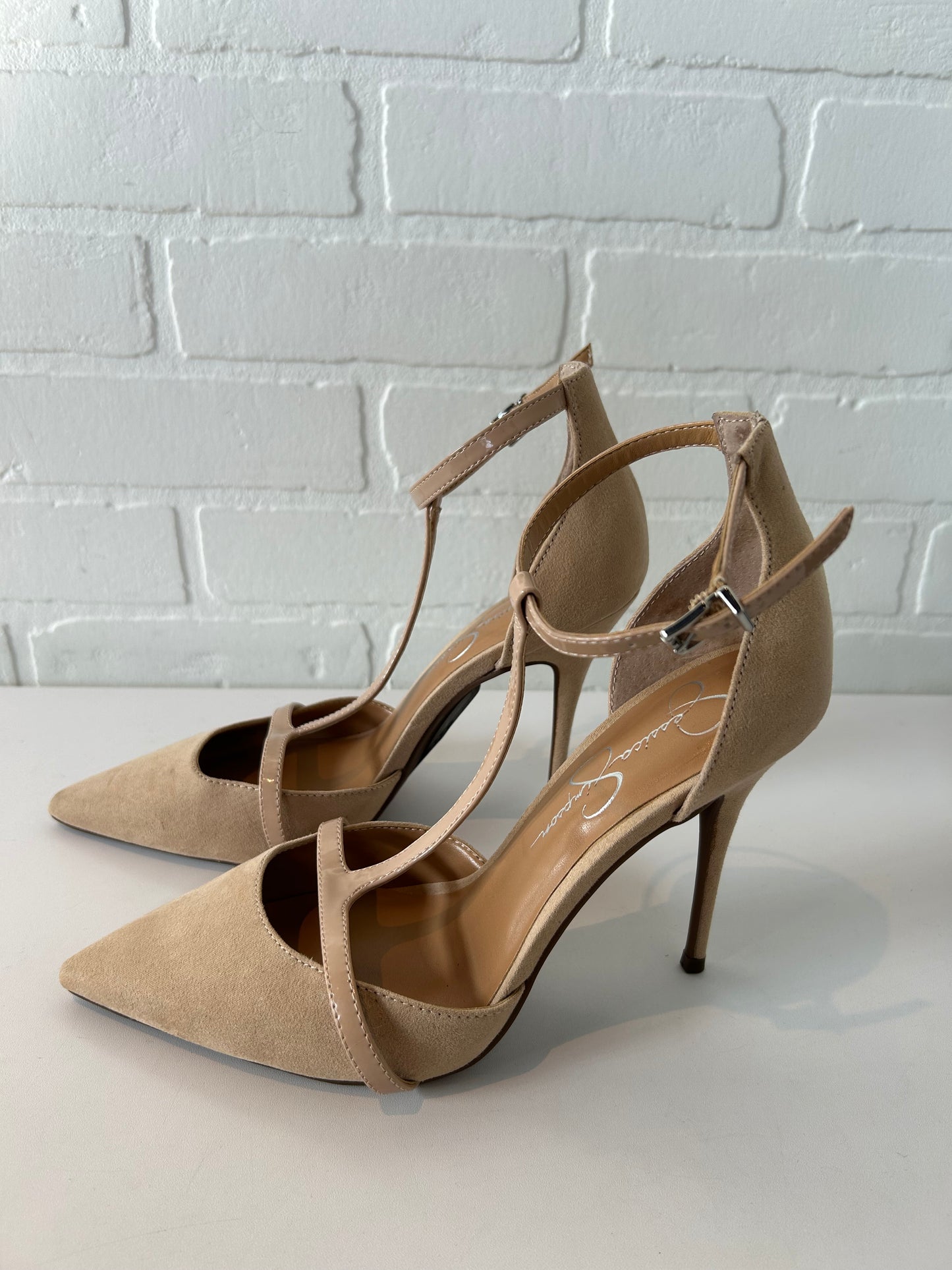 Shoes Heels Stiletto By Jessica Simpson In Tan, Size: 8.5