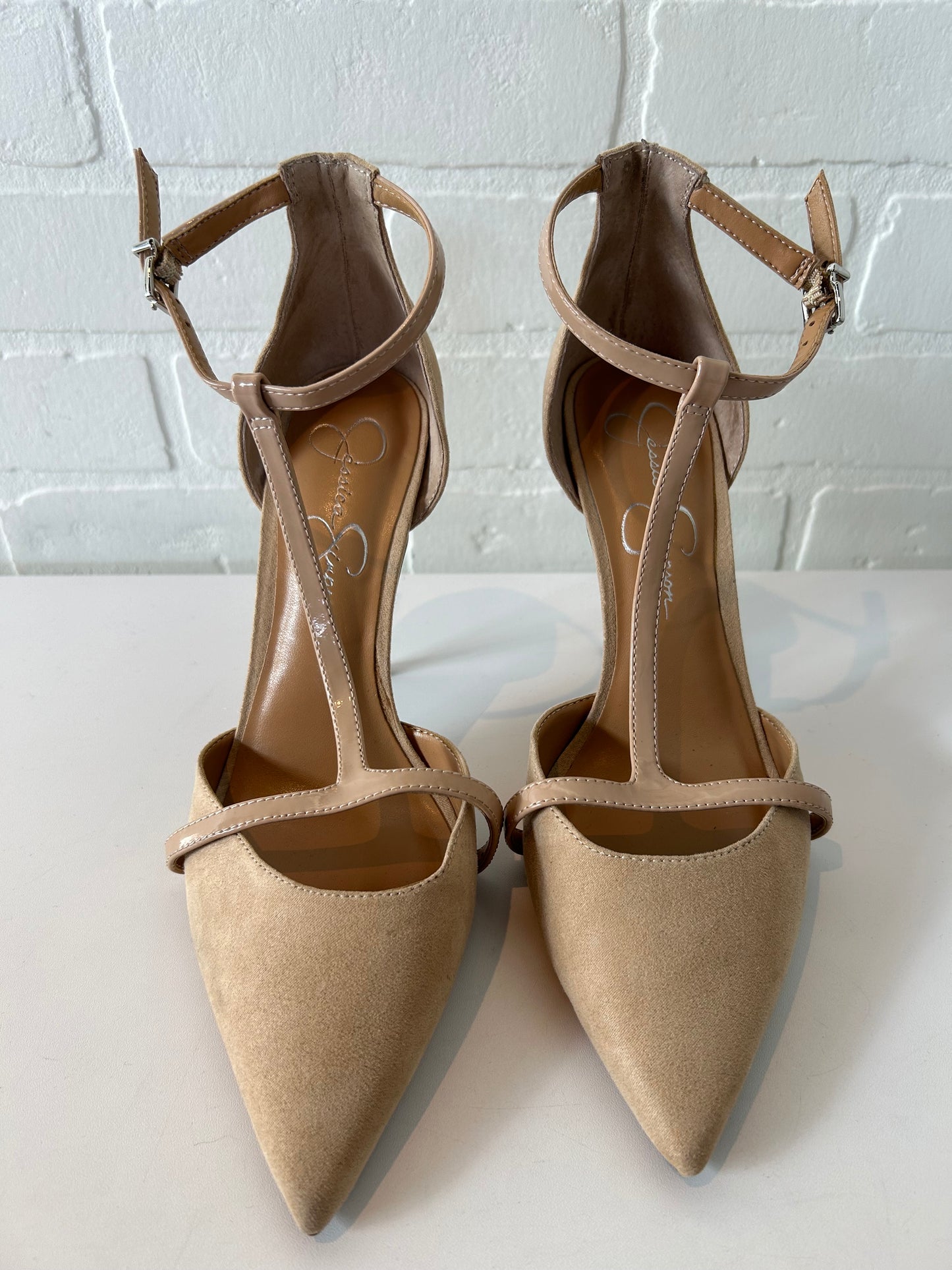 Shoes Heels Stiletto By Jessica Simpson In Tan, Size: 8.5