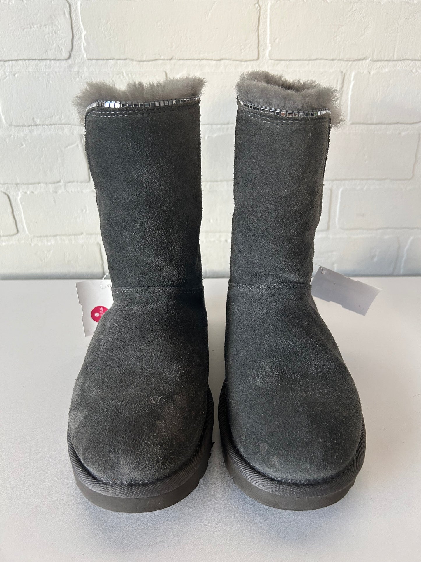 Boots Designer By Ugg In Grey, Size: 5